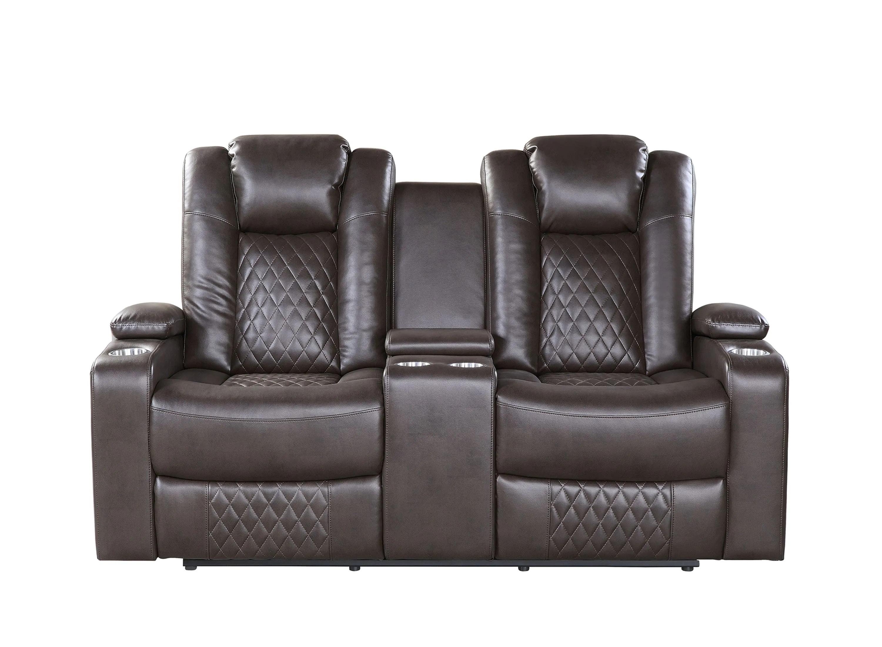 Orina Power Double Reclining Loveseat With Power Headrests