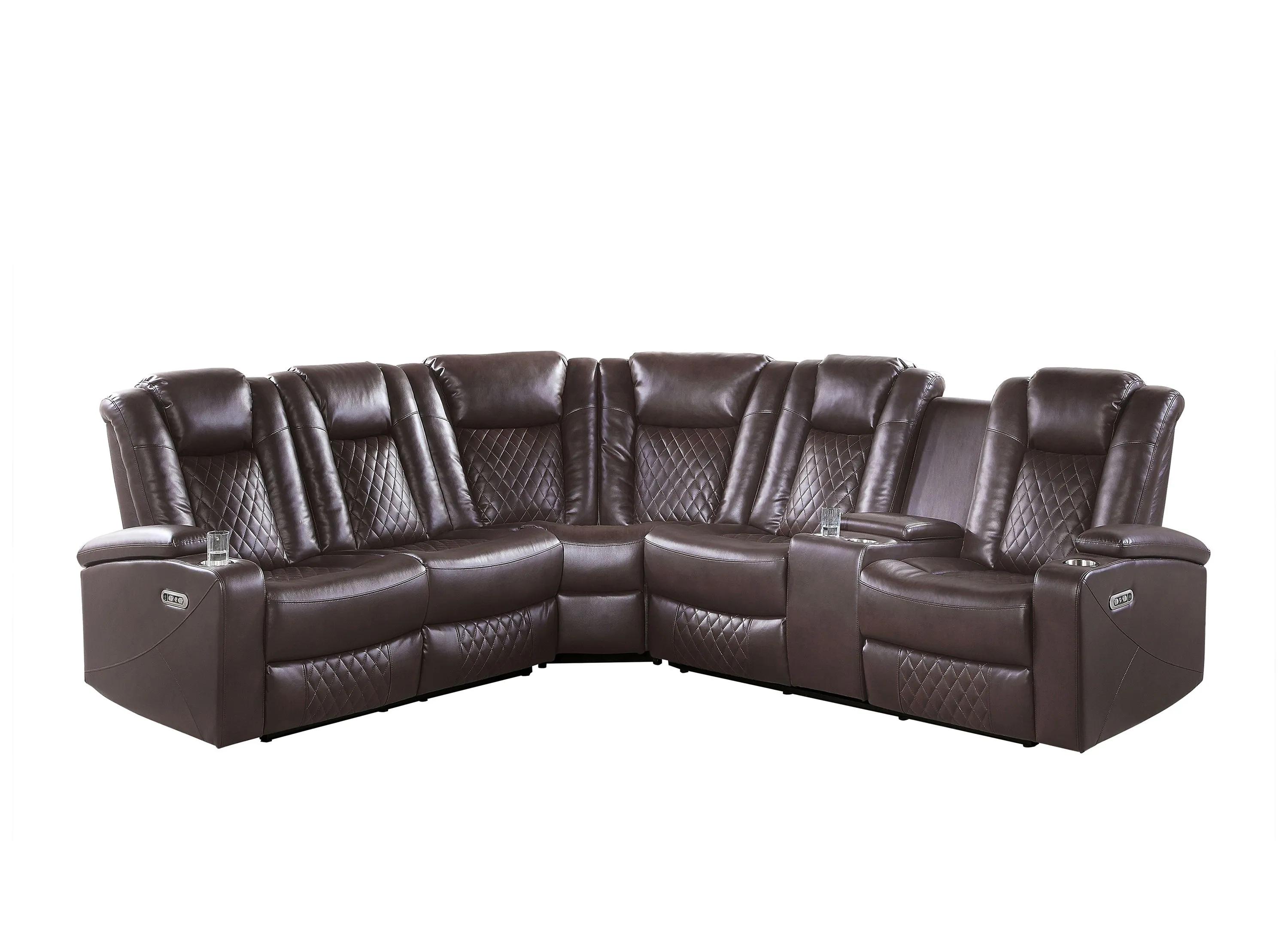 Orina 3-pc. Reclining Sectional With Power Headrests