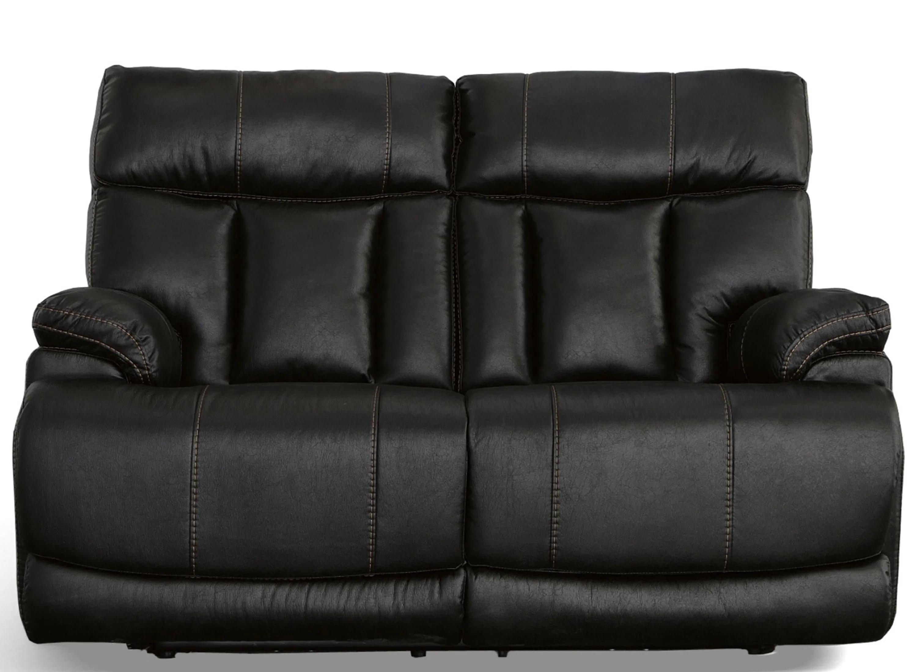 Clive Leather Power Reclining Loveseat with Power Headrest and Lumbar