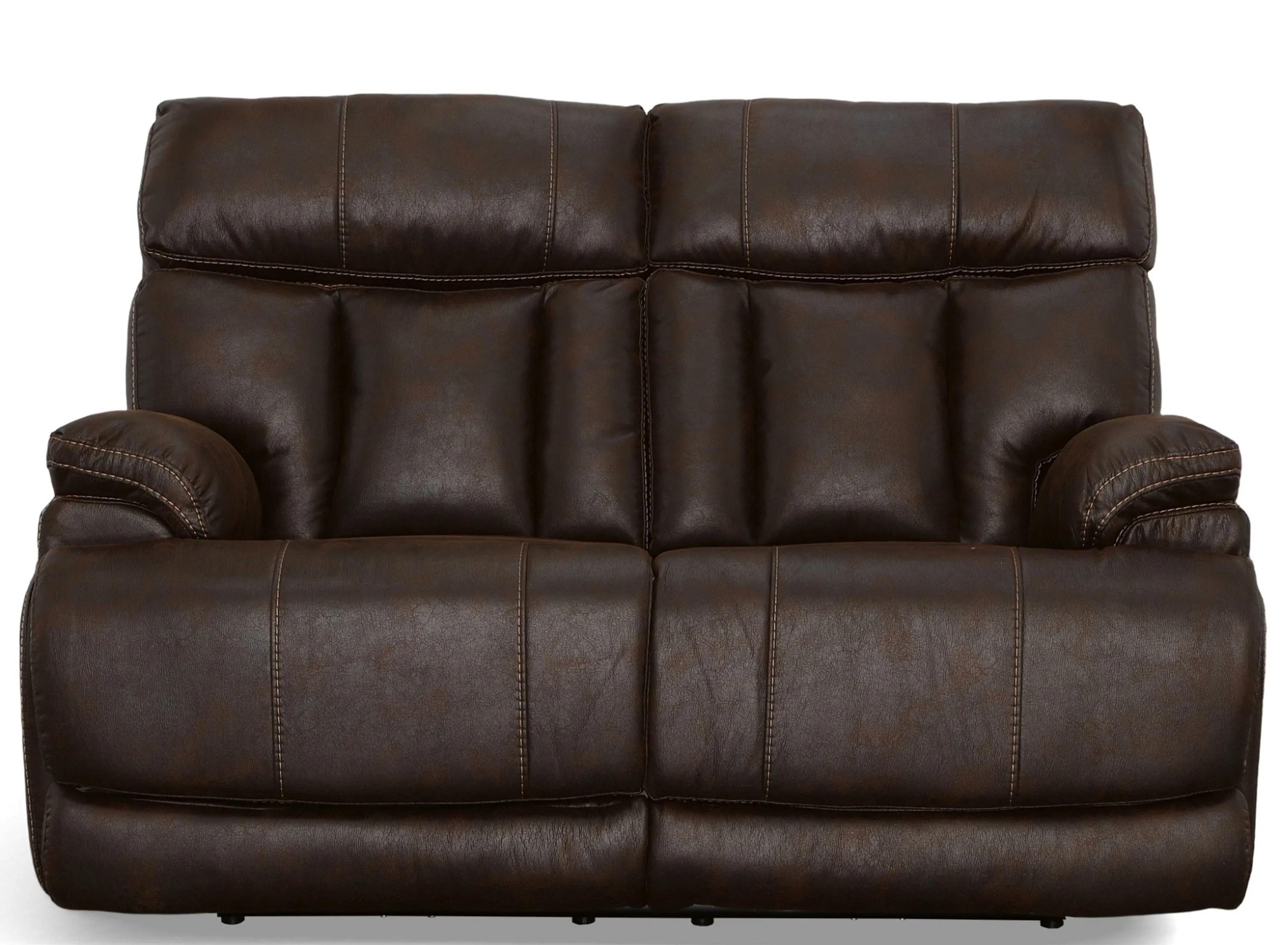 Clive Leather Power Reclining Loveseat with Power Headrest and Lumbar