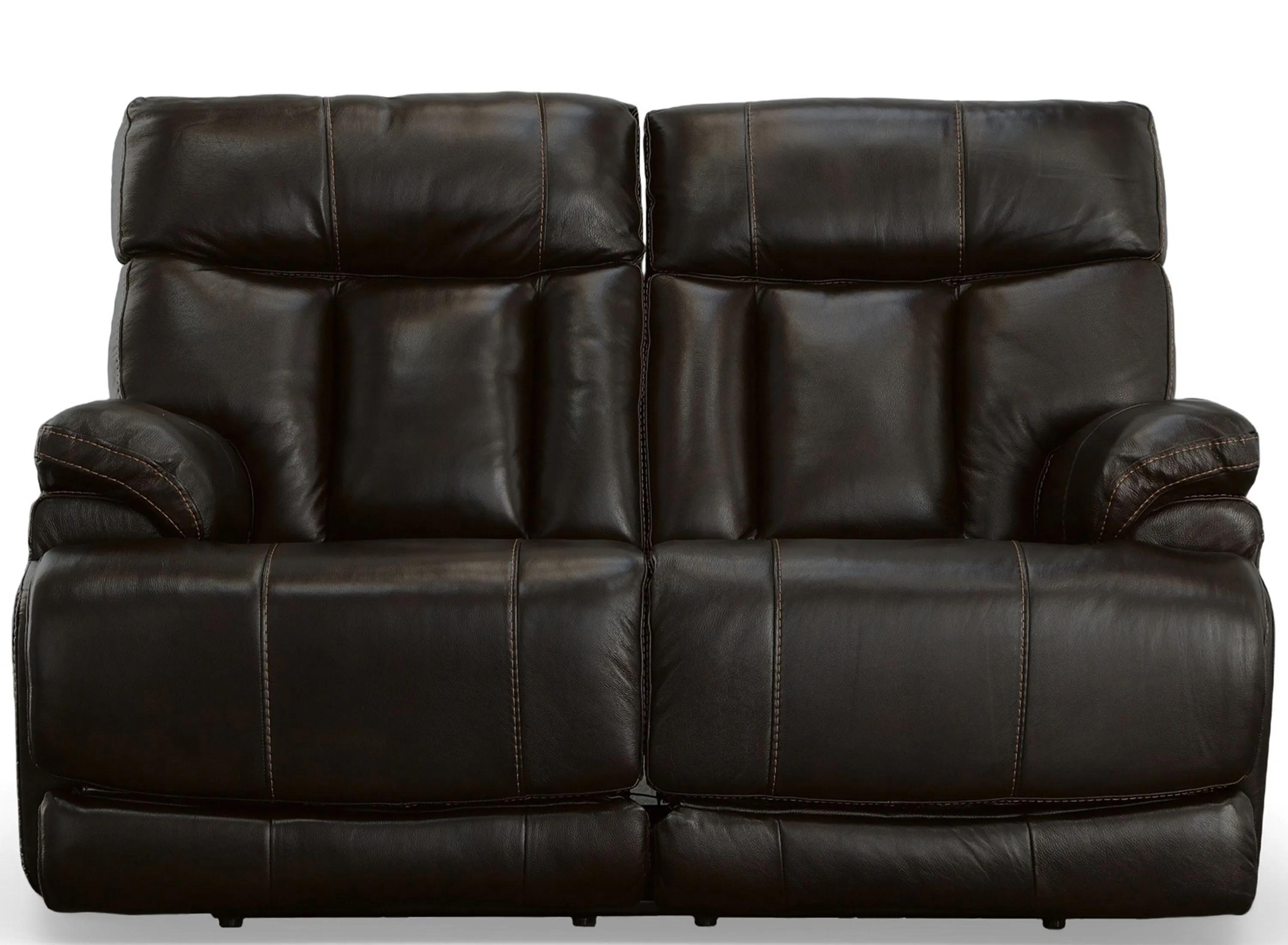 Clive Leather Power Reclining Loveseat with Power Headrest and Lumbar
