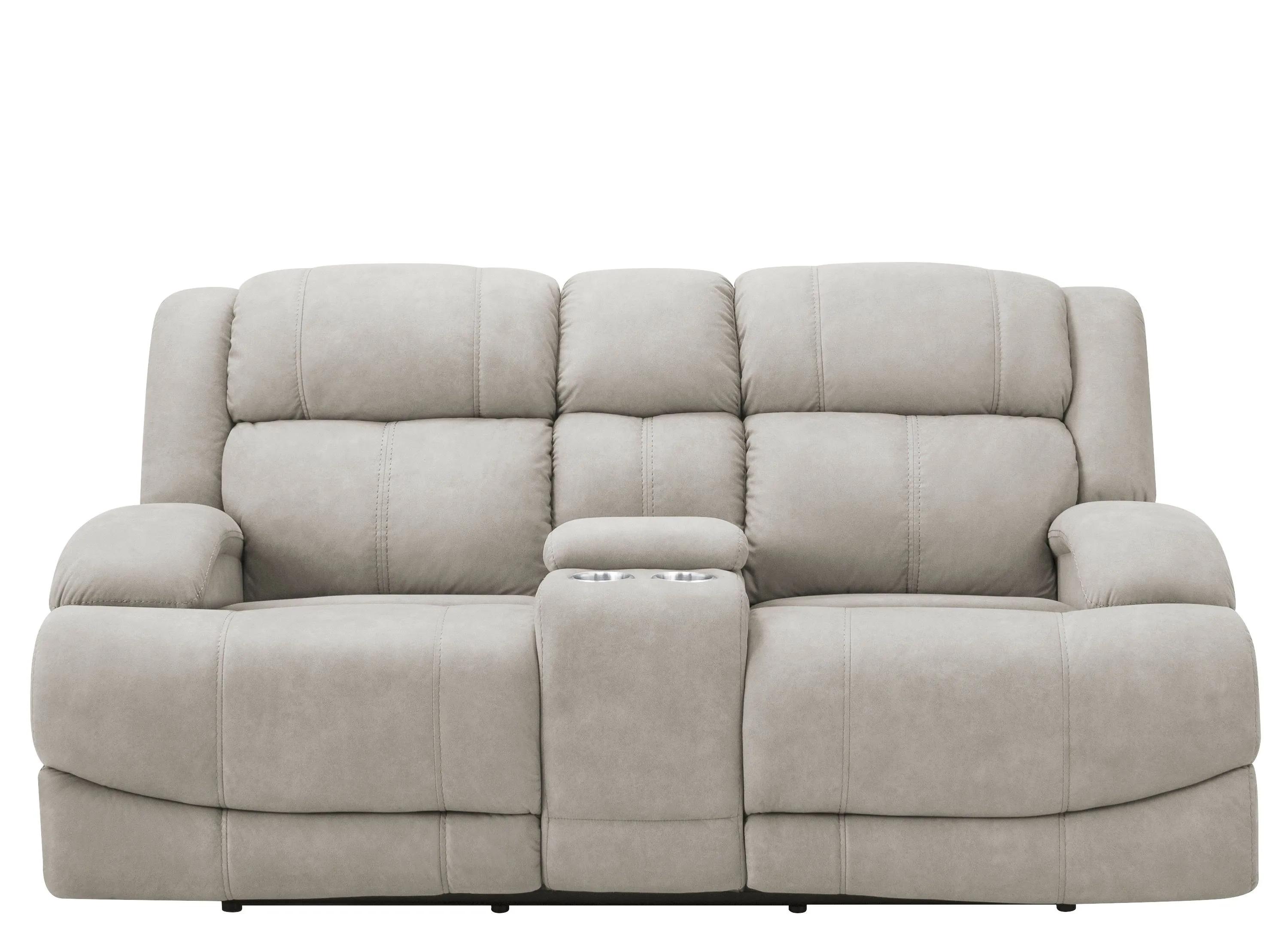 Quincey Power-Reclining Console Loveseat