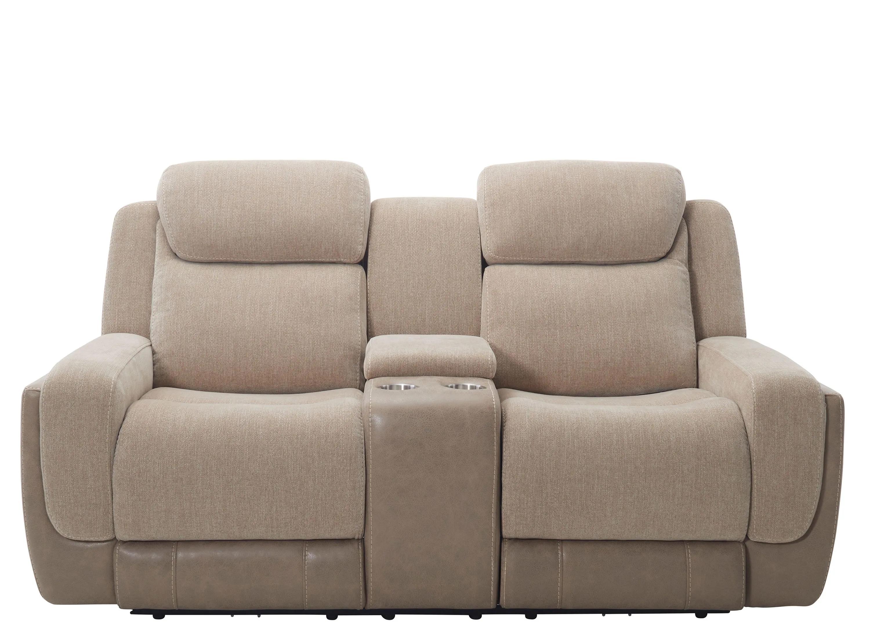 Novah Zero Gravity Power Console Loveseat w/ Power Headrest