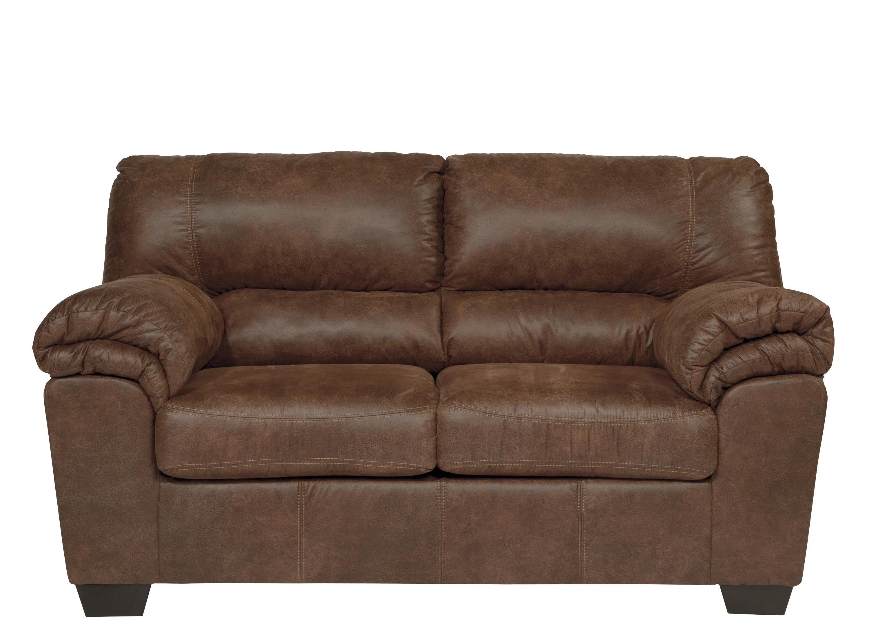 Livingston Leather-Look Loveseat