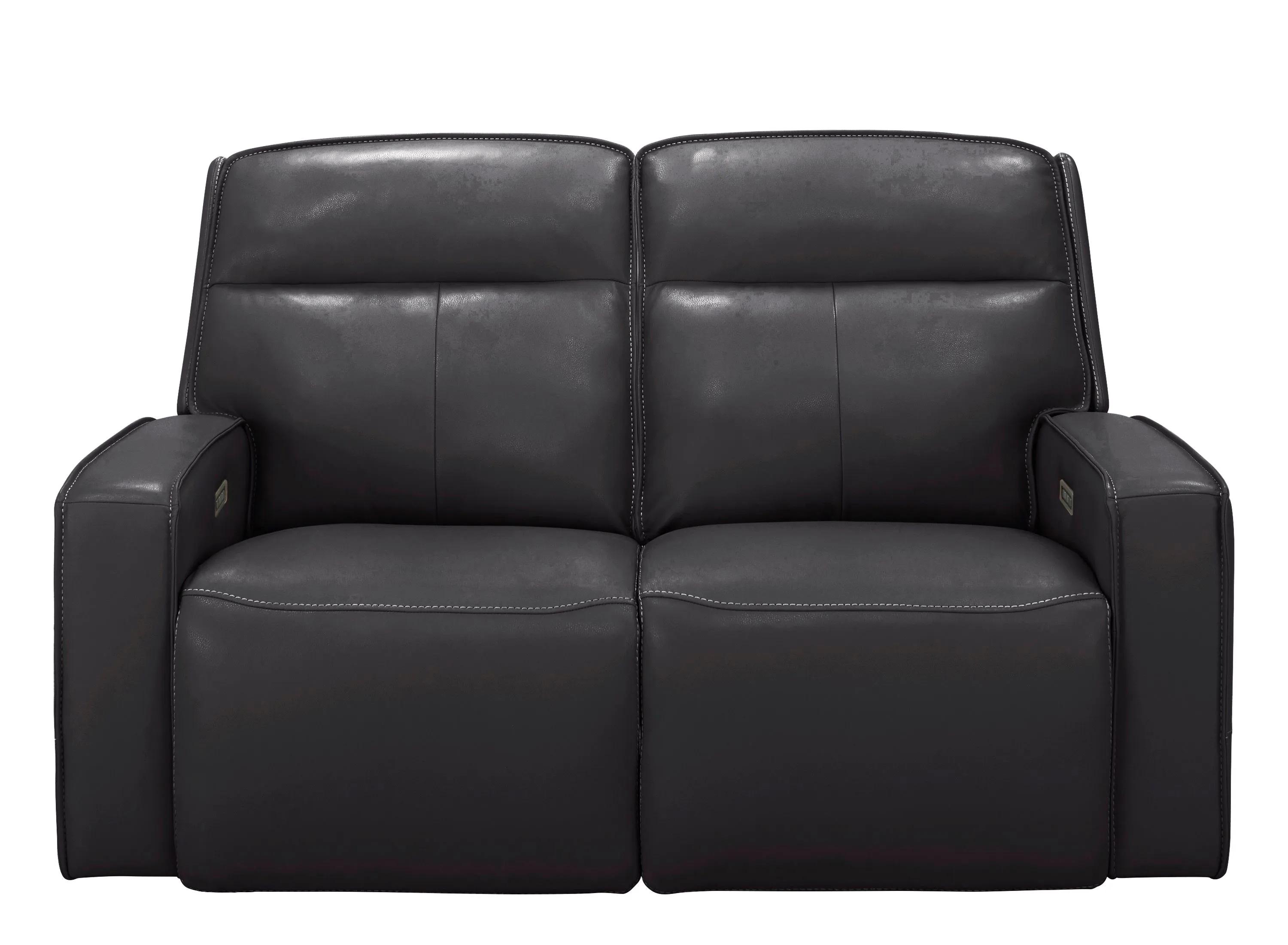 Beckett Power Loveseat w/ Power Headrest and Lumbar Support