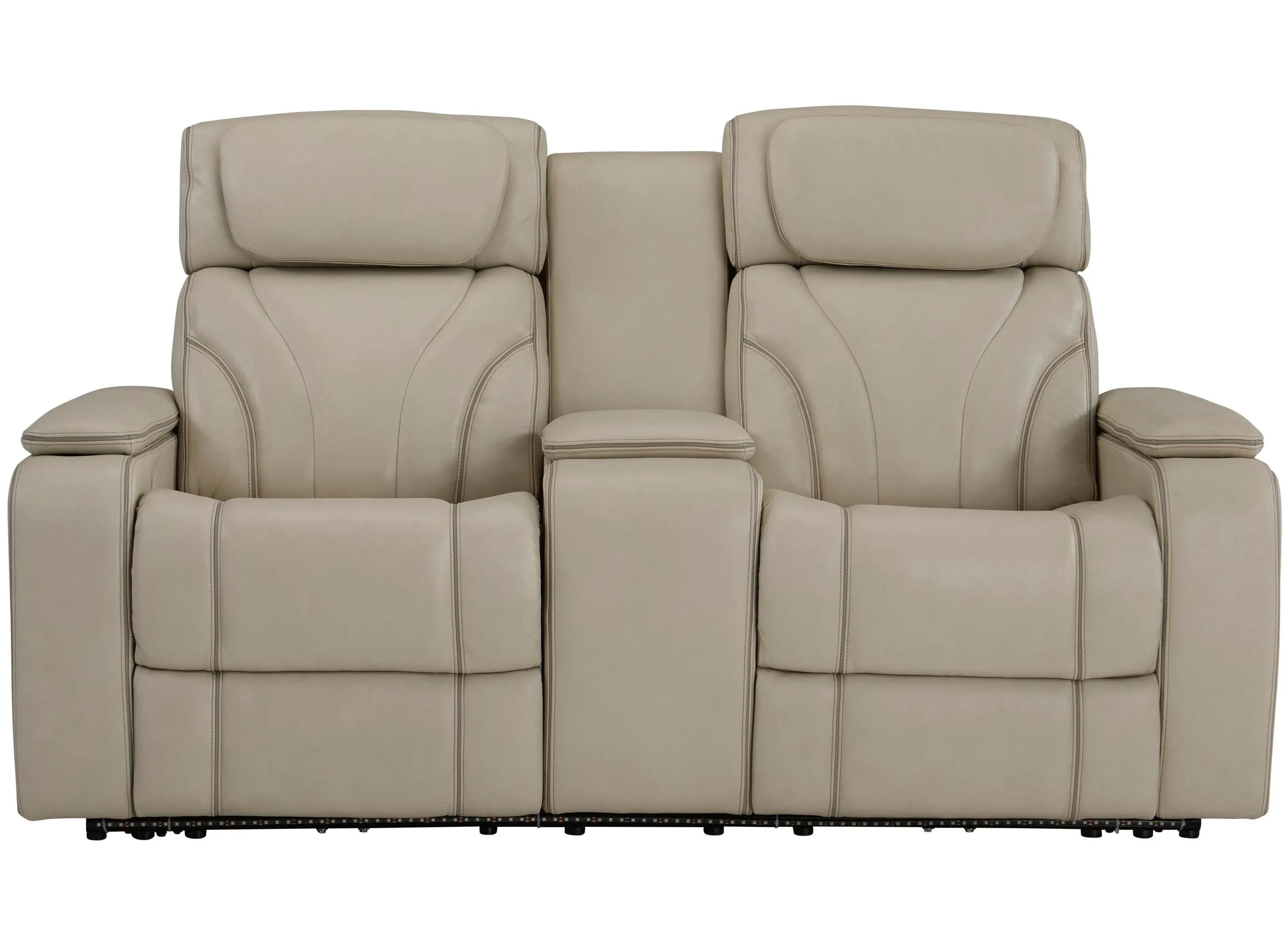 Avis Zero Gravity Power Console Loveseat w/ Power Headrest, Heat and Massag