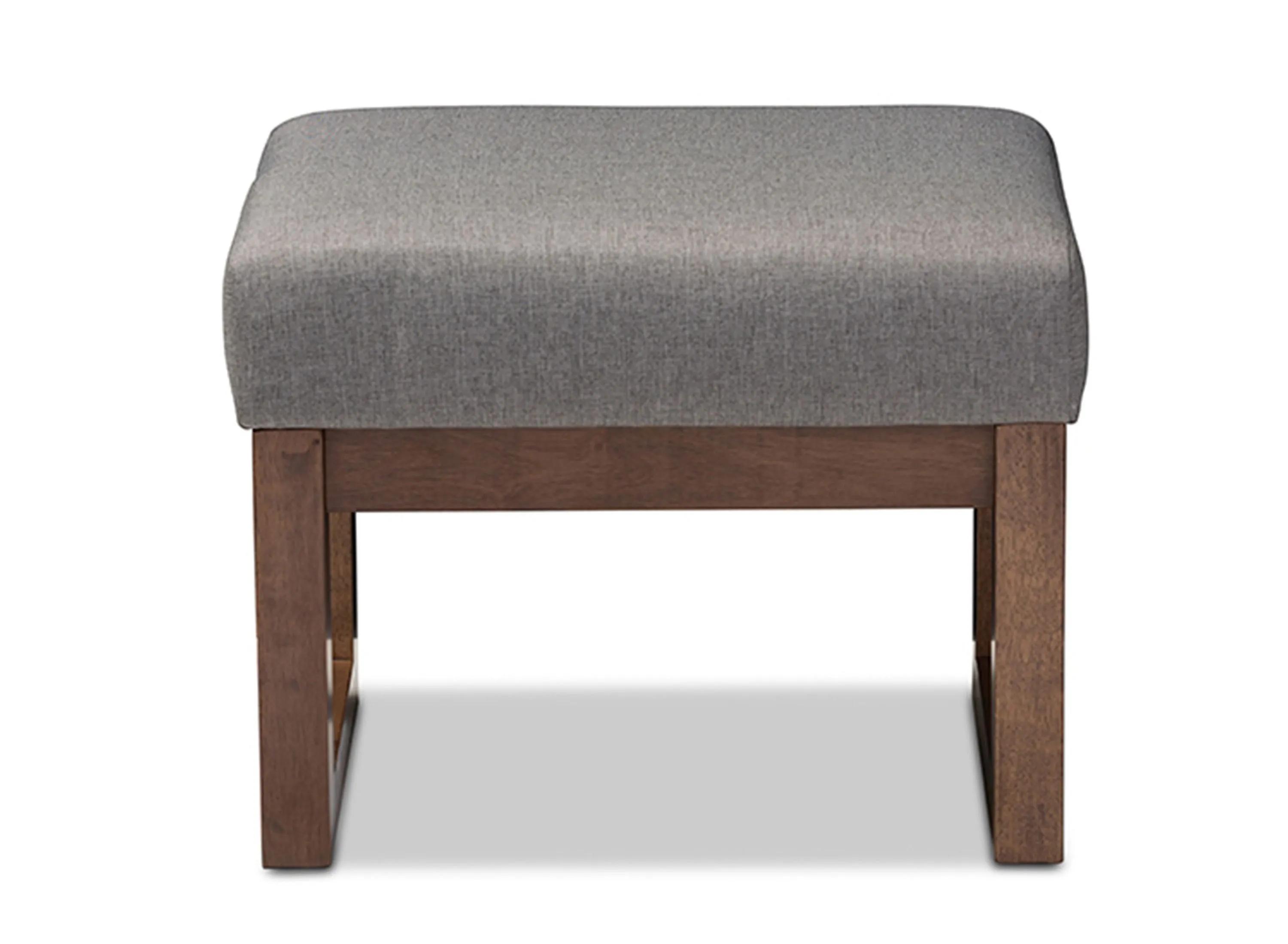 Baxton Studio Yashiya Upholstered Ottoman Stool