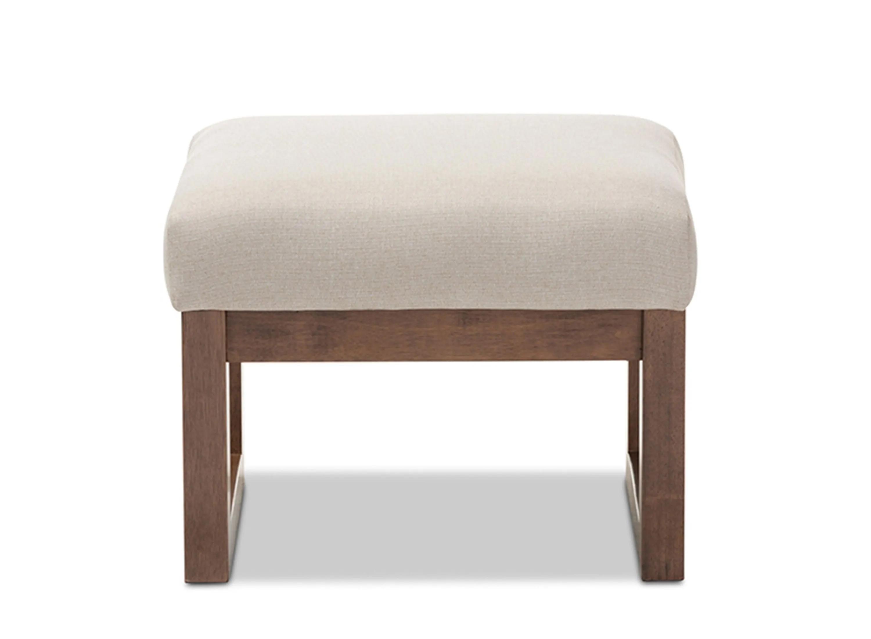 Baxton Studio Yashiya Upholstered Ottoman Stool