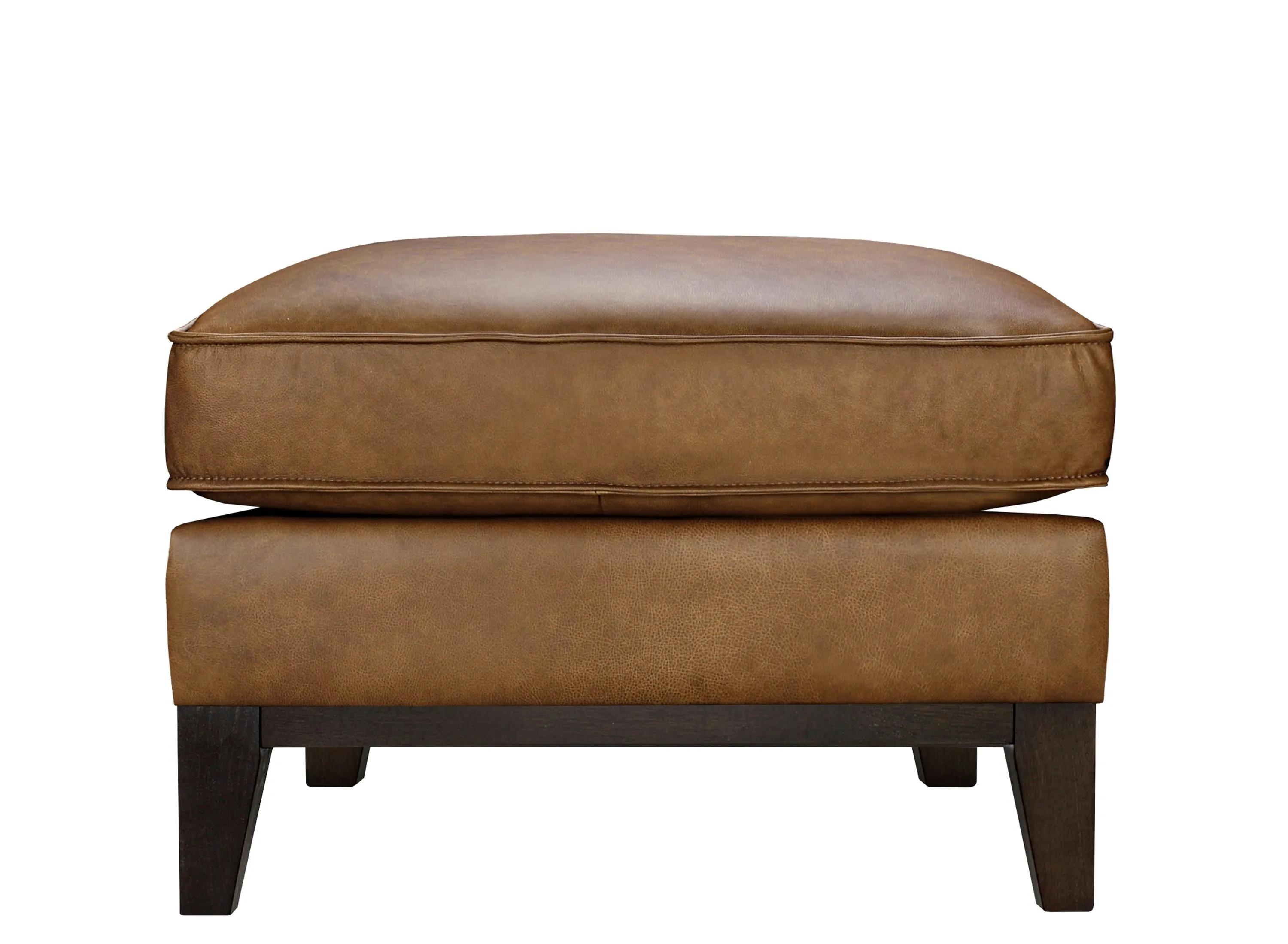Roscoe Leather Ottoman