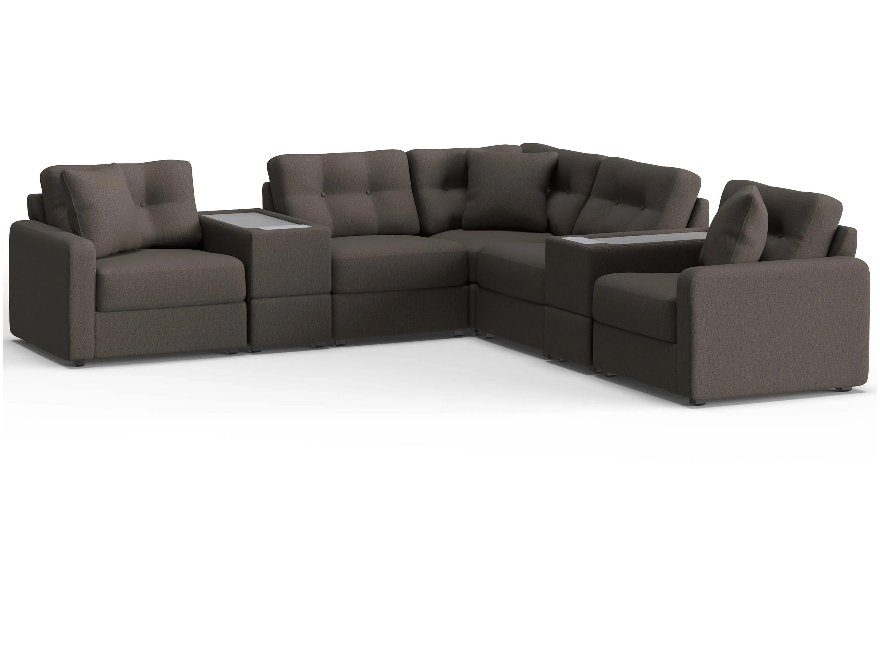 218407061 ModularOne 7-pc. Sectional w/Two PowerConsole sku 218407061