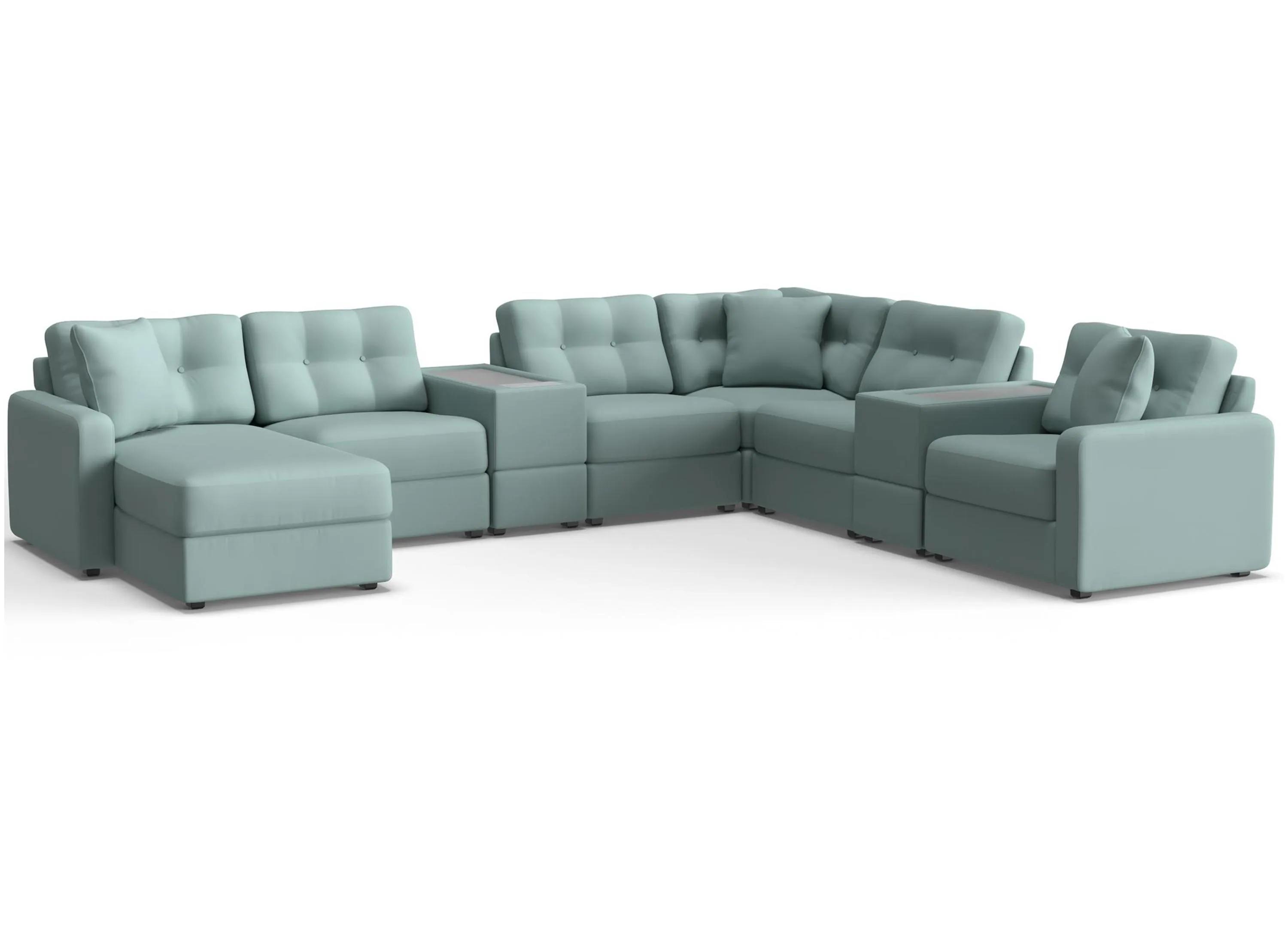 218407102 ModularOne 8-pc. Sectional w/One Power Console sku 218407102