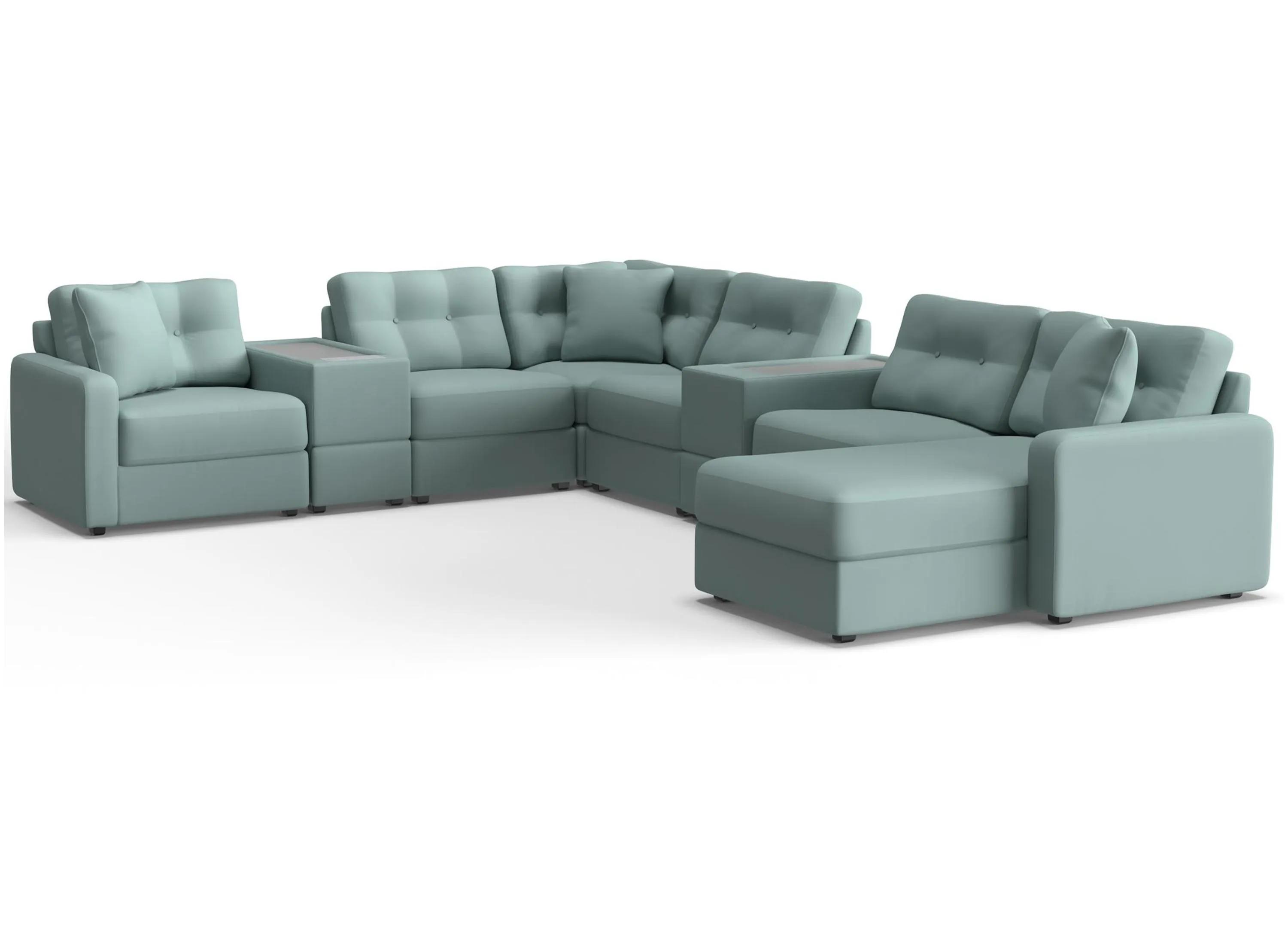 218407111 ModularOne 8-pc. Sectional w/One Power Console sku 218407111