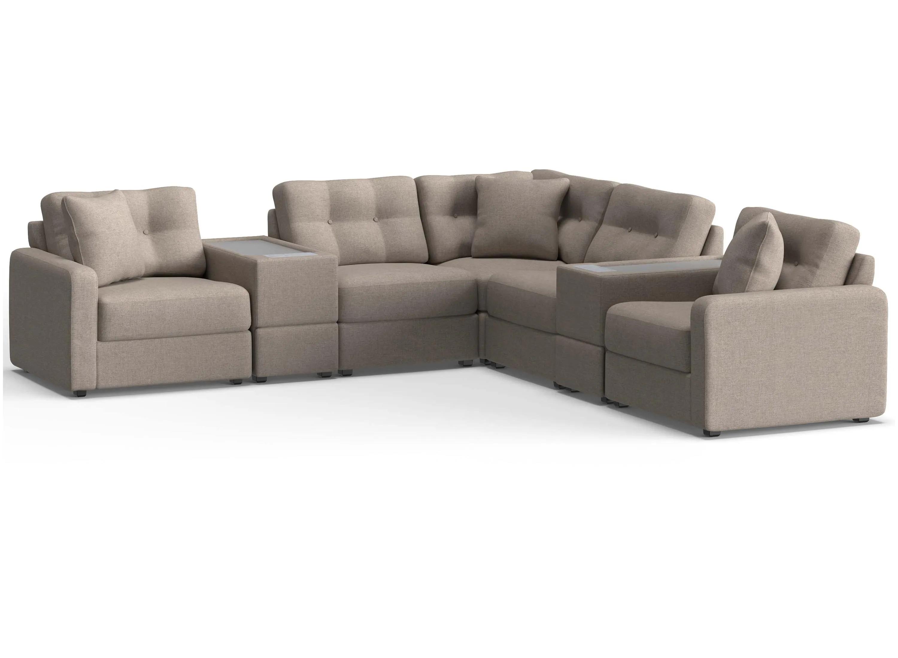 219404050 ModularOne 7-pc. Sectional w/Two Power Consoles sku 219404050