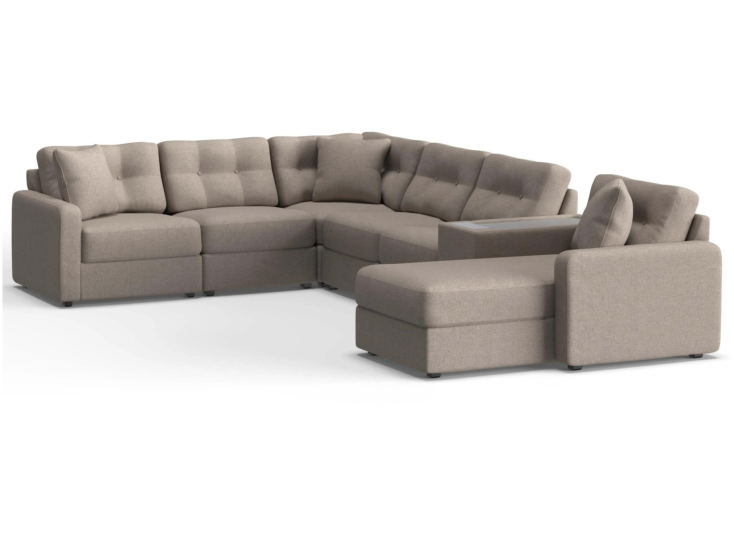 219404080 ModularOne 7-pc. Sectional w/One Power Console sku 219404080