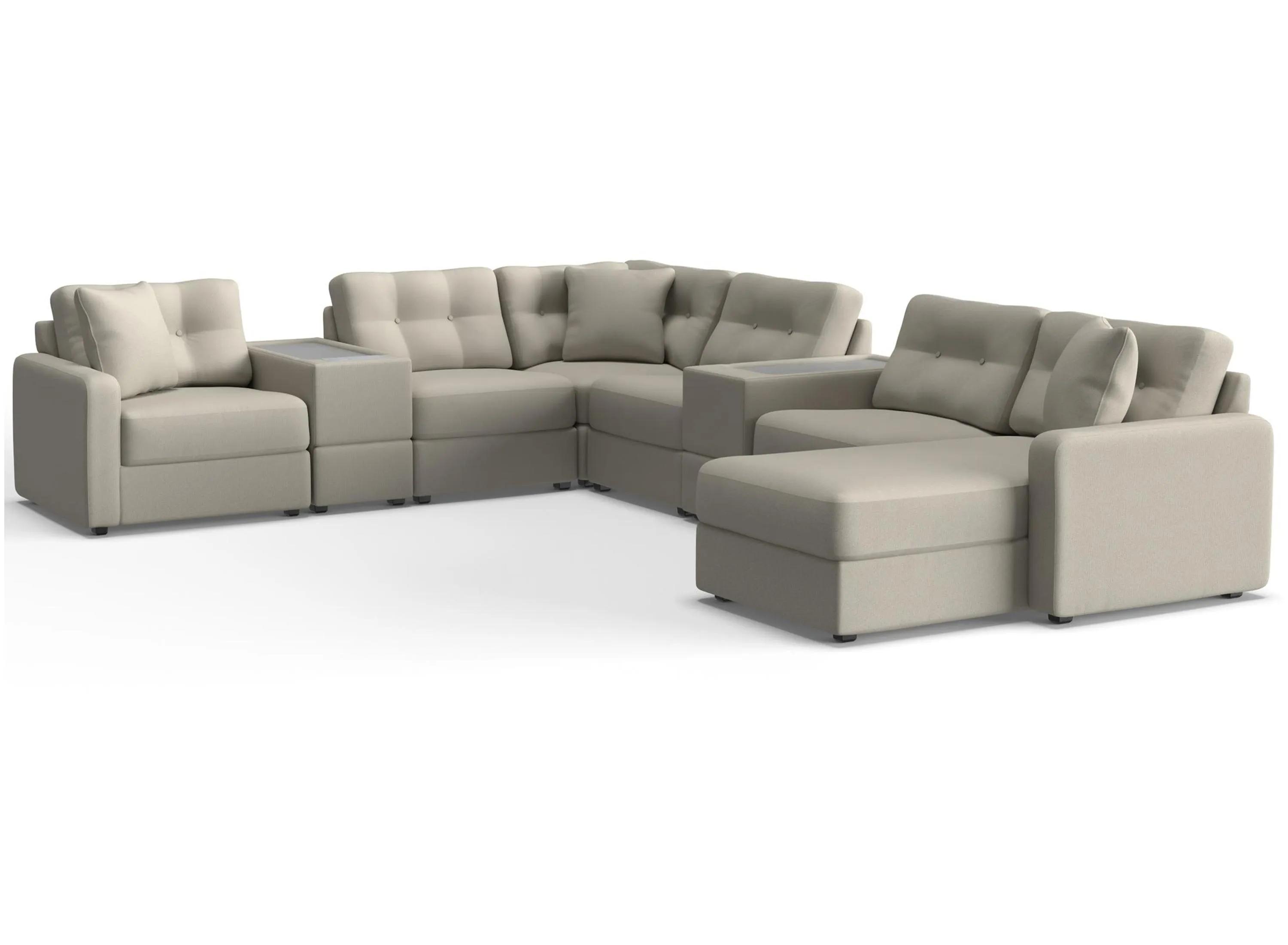 220404100 ModularOne 8-pc. Sectional w/One Power Console sku 220404100