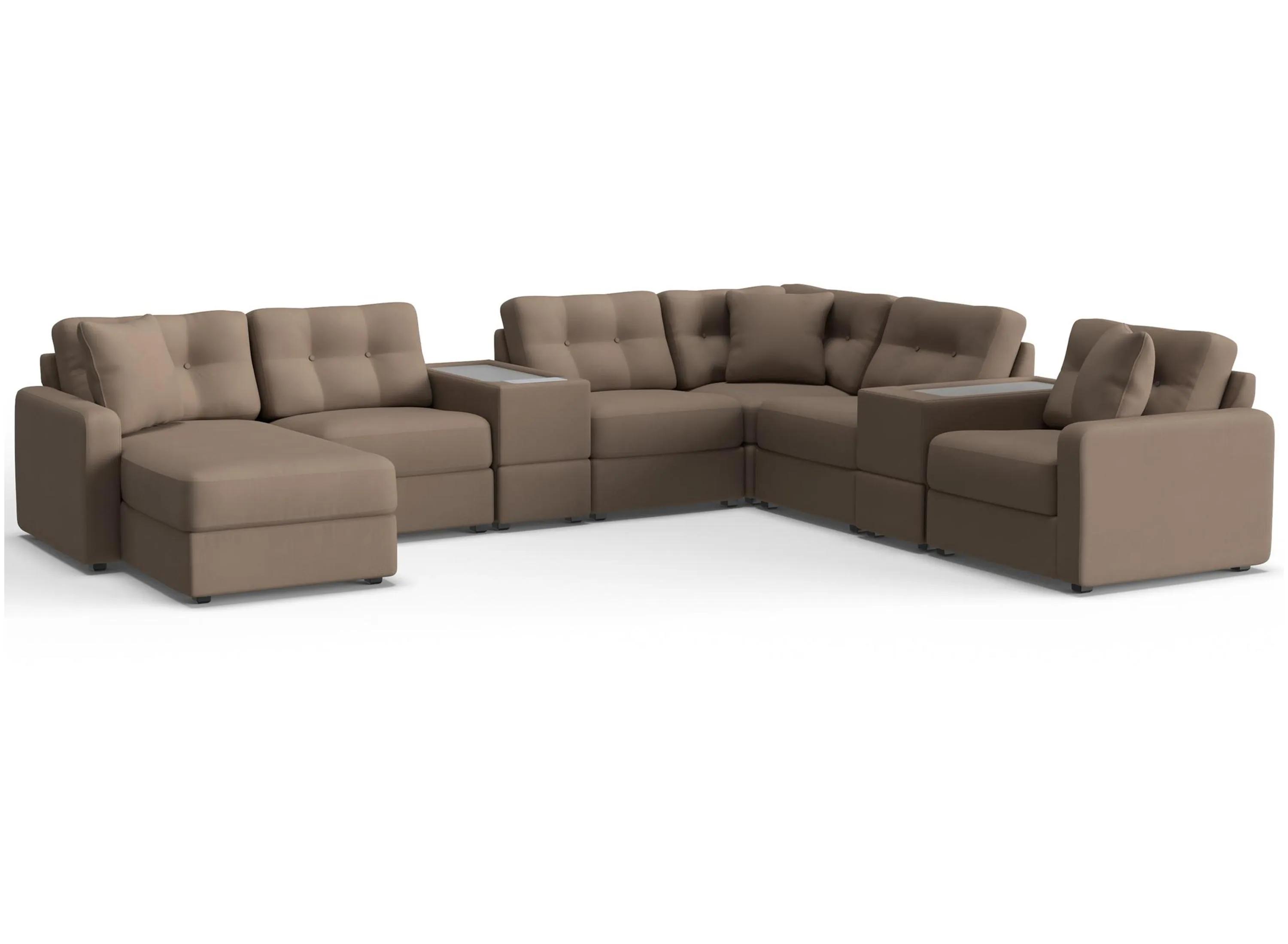 ModularOne 8-pc. Sectional w/One Power Console SKU:220407101 sku 220407101