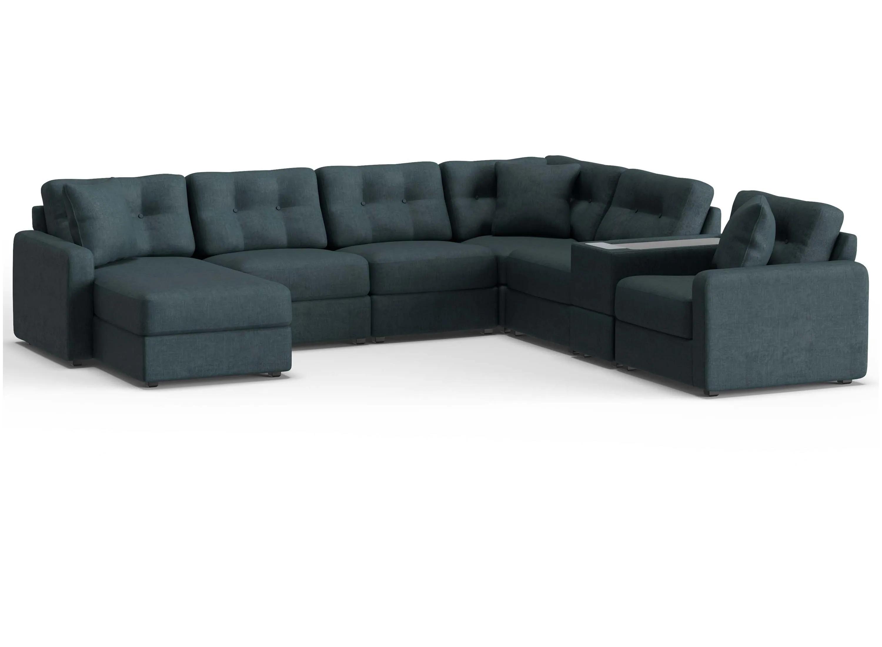 222408080 ModularOne 7-pc. Sectional w/One Power Console sku 222408080