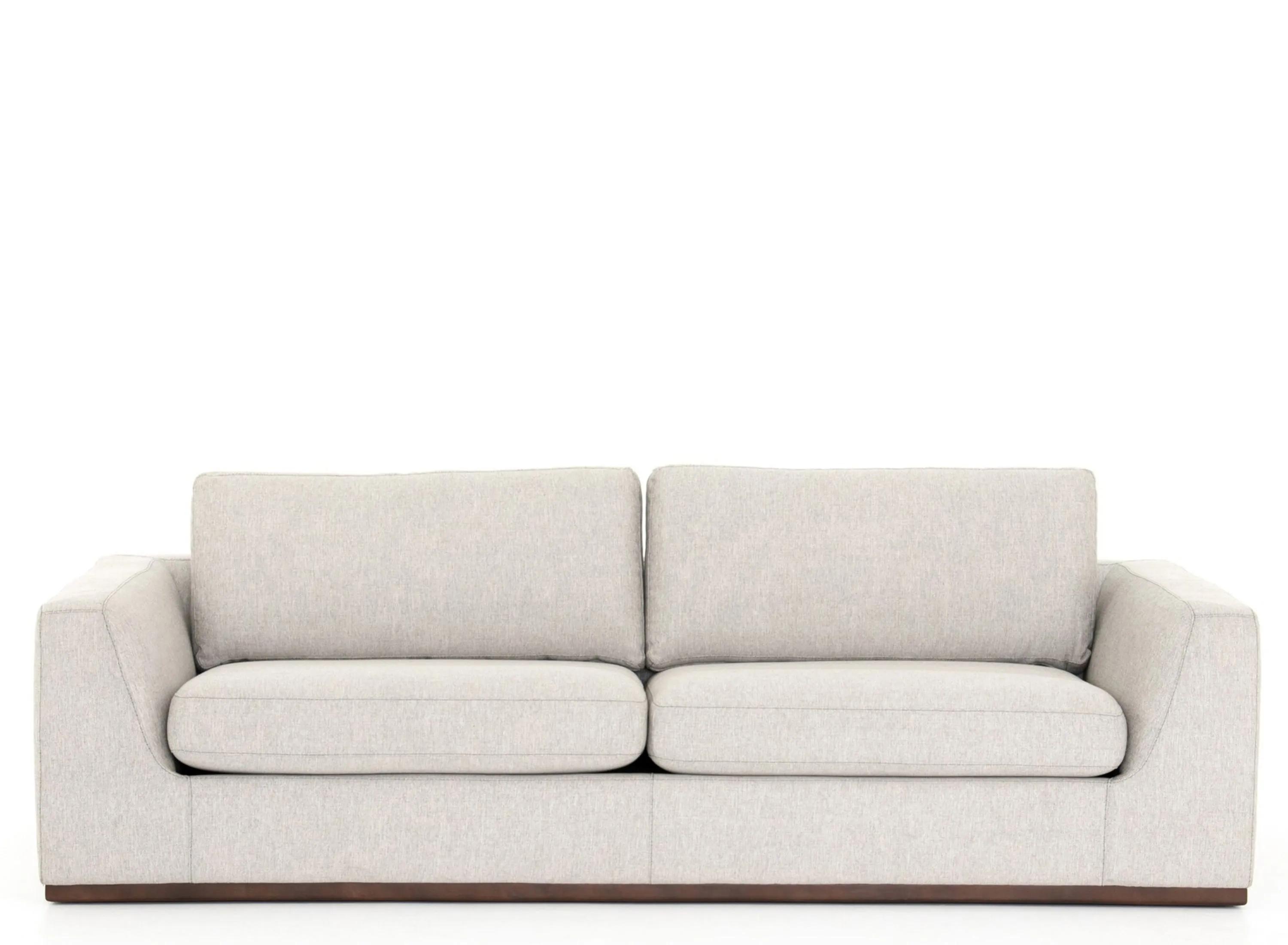 Centrale Colt Aldred Silver Aged Sienna Gray Upholstered Sofa