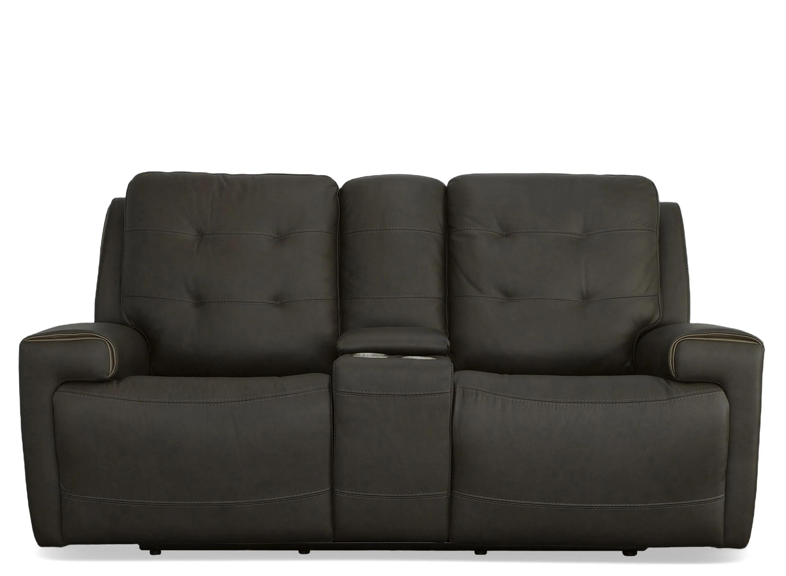 Iris Power Reclining Loveseat w/ Console & Power Headrests