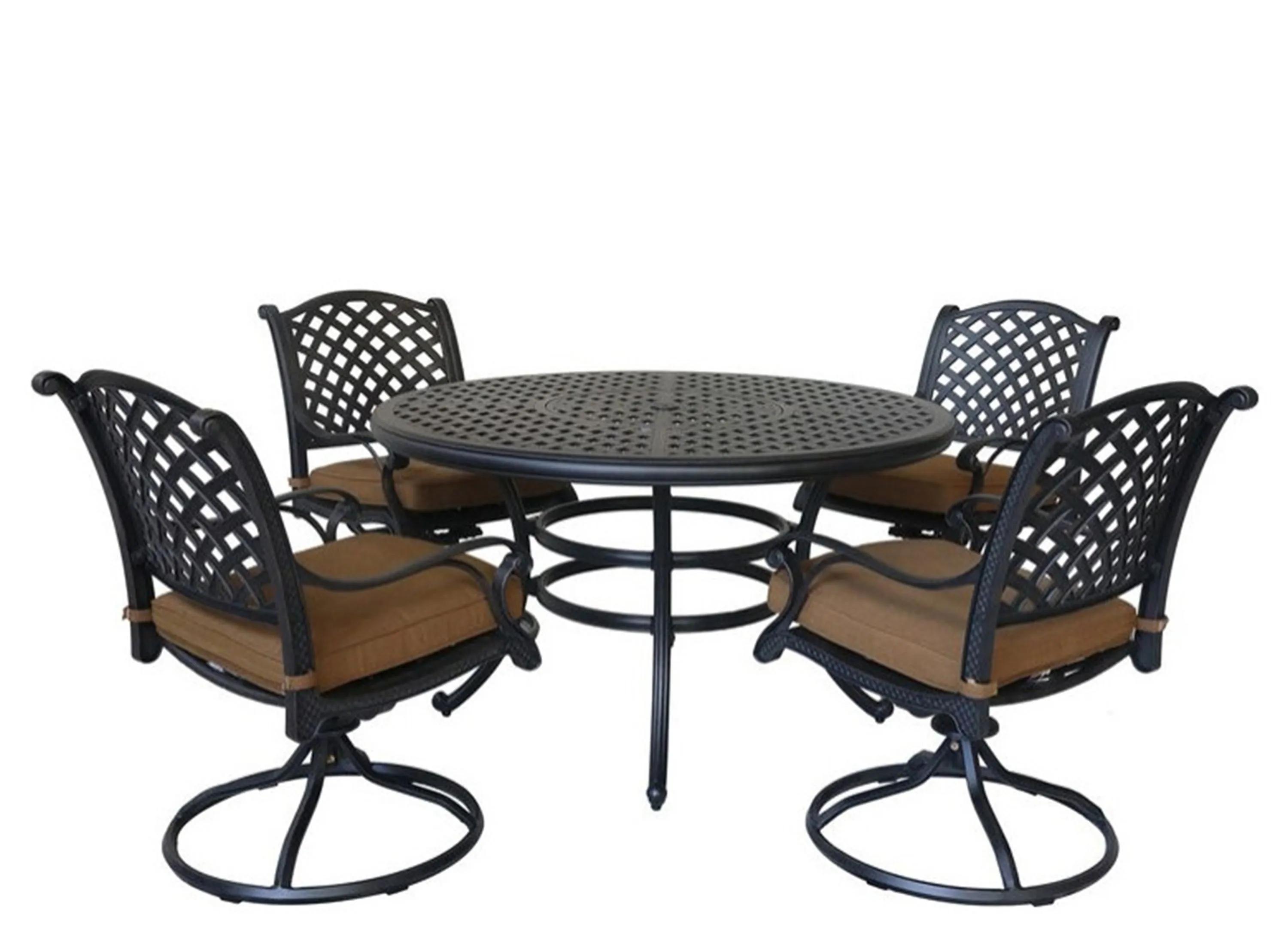 240246893 Castle Rock Outdoor 5-pc. Round Dining Set sku 240246893