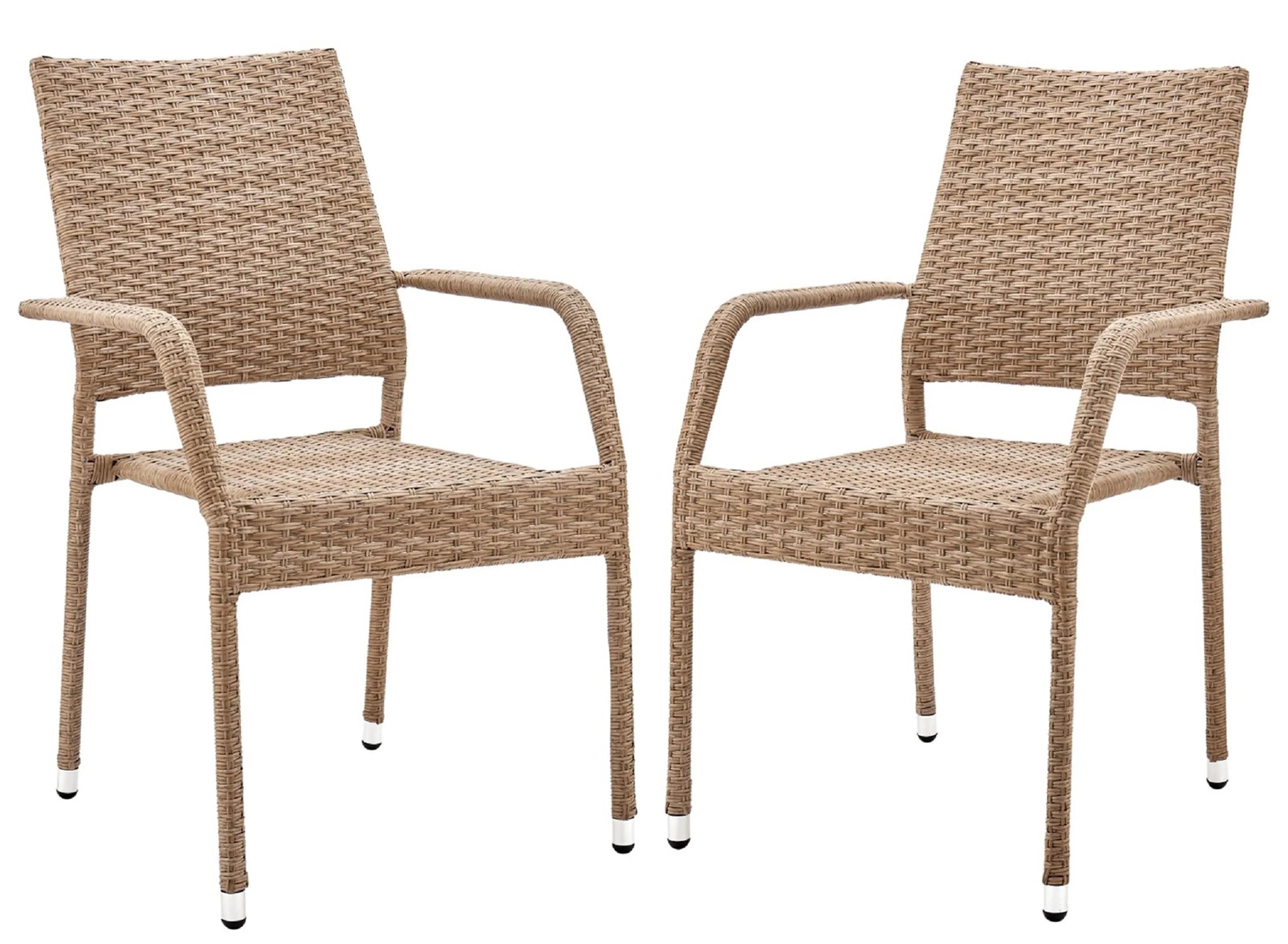 Alinsky Outdoor Patio Dining Armchair - Set of 2