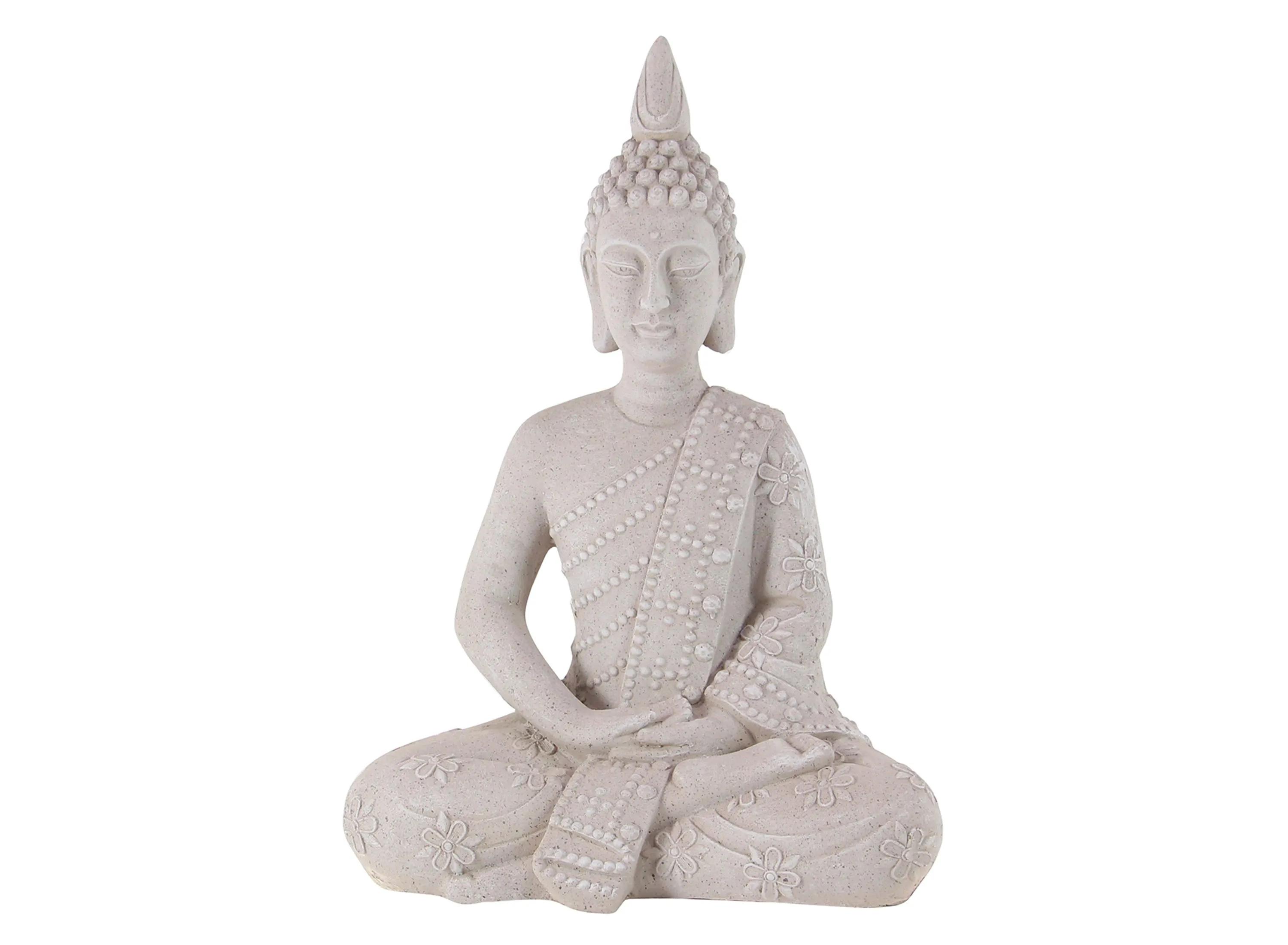 Ivy Collection Gray Magnesium Buddha Garden Sculpture