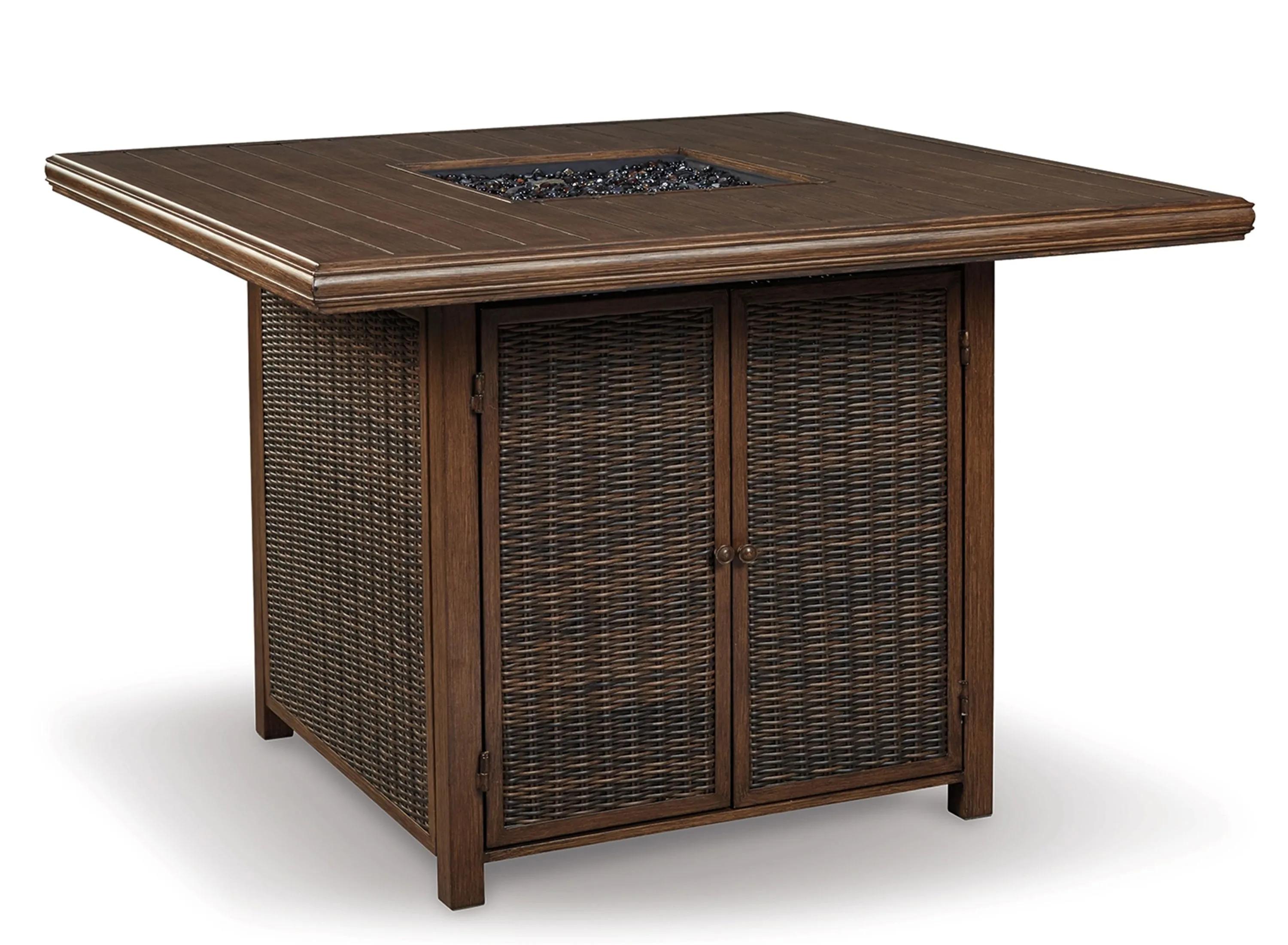 Paradise Trail Bar Table with Fire Pit