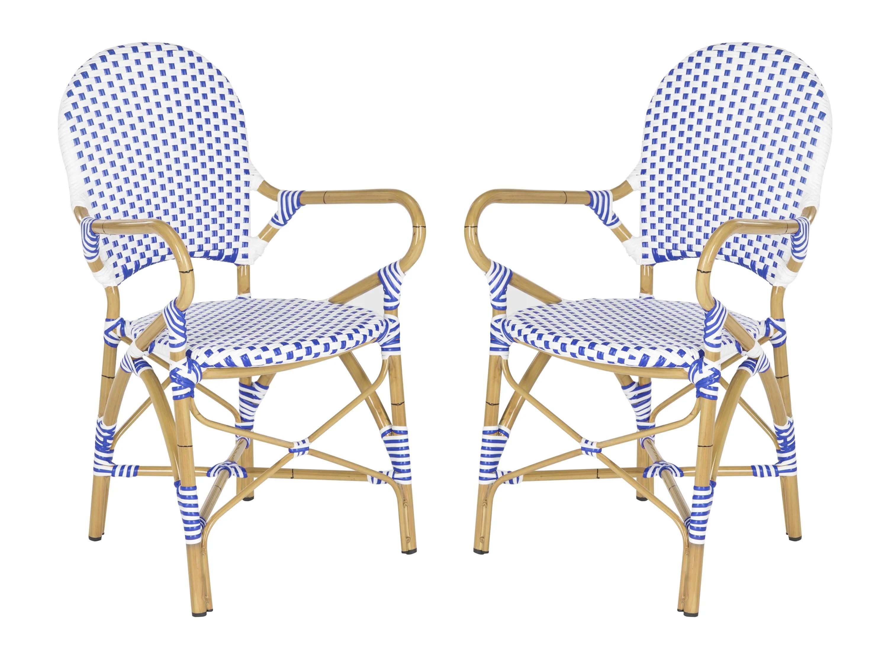 241265880 Dario Outdoor Stacking Arm Chair -Set of 2 sku 241265880