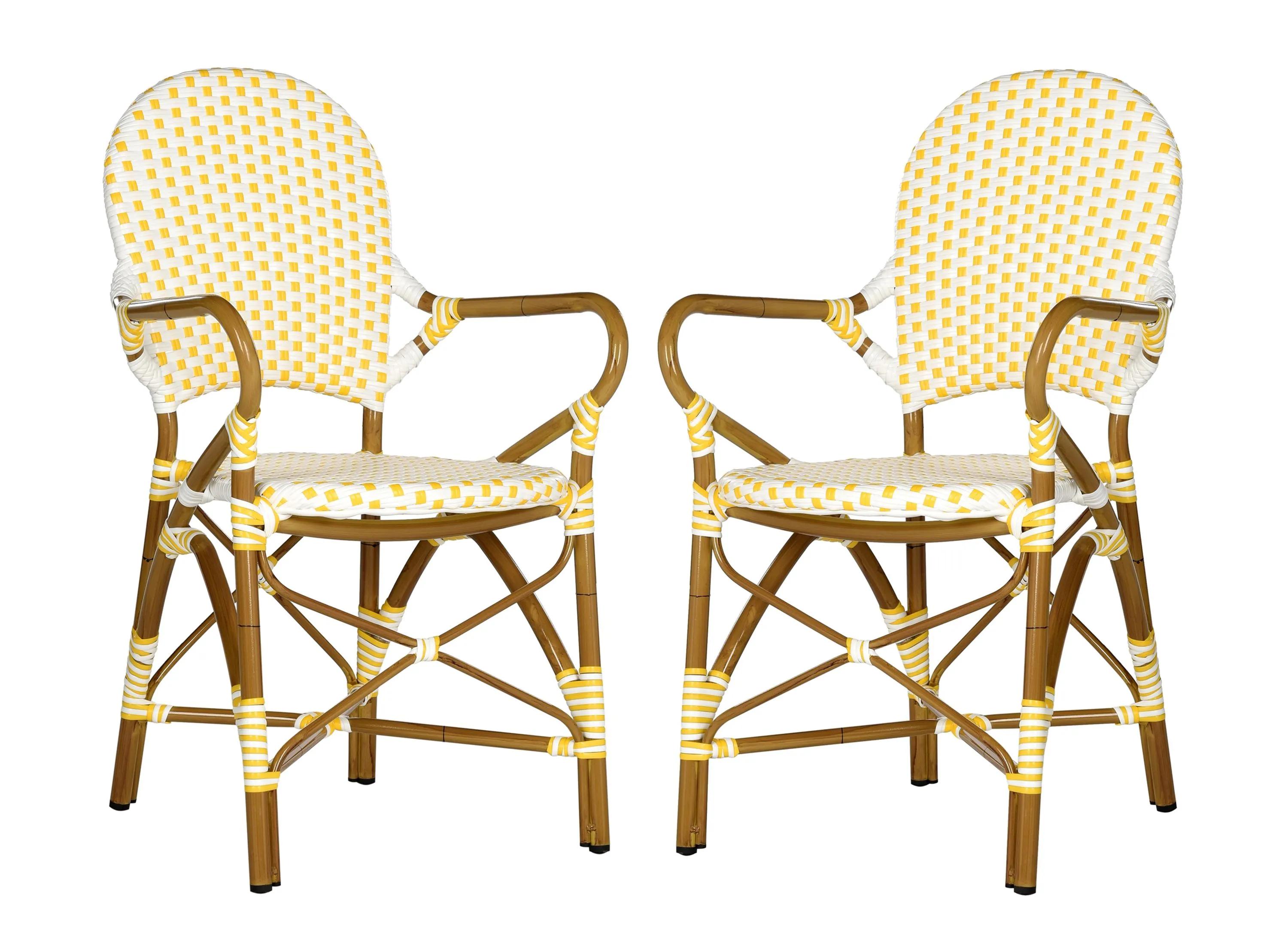 241265881 Dario Outdoor Stacking Arm Chair -Set of 2 sku 241265881