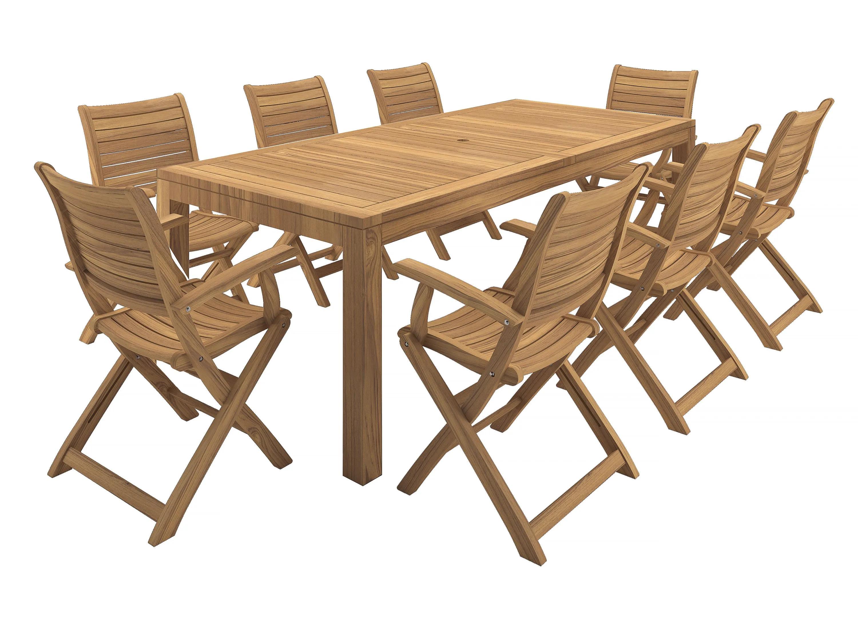 Campos 9-pc. Rectangular Patio Dining Table Set