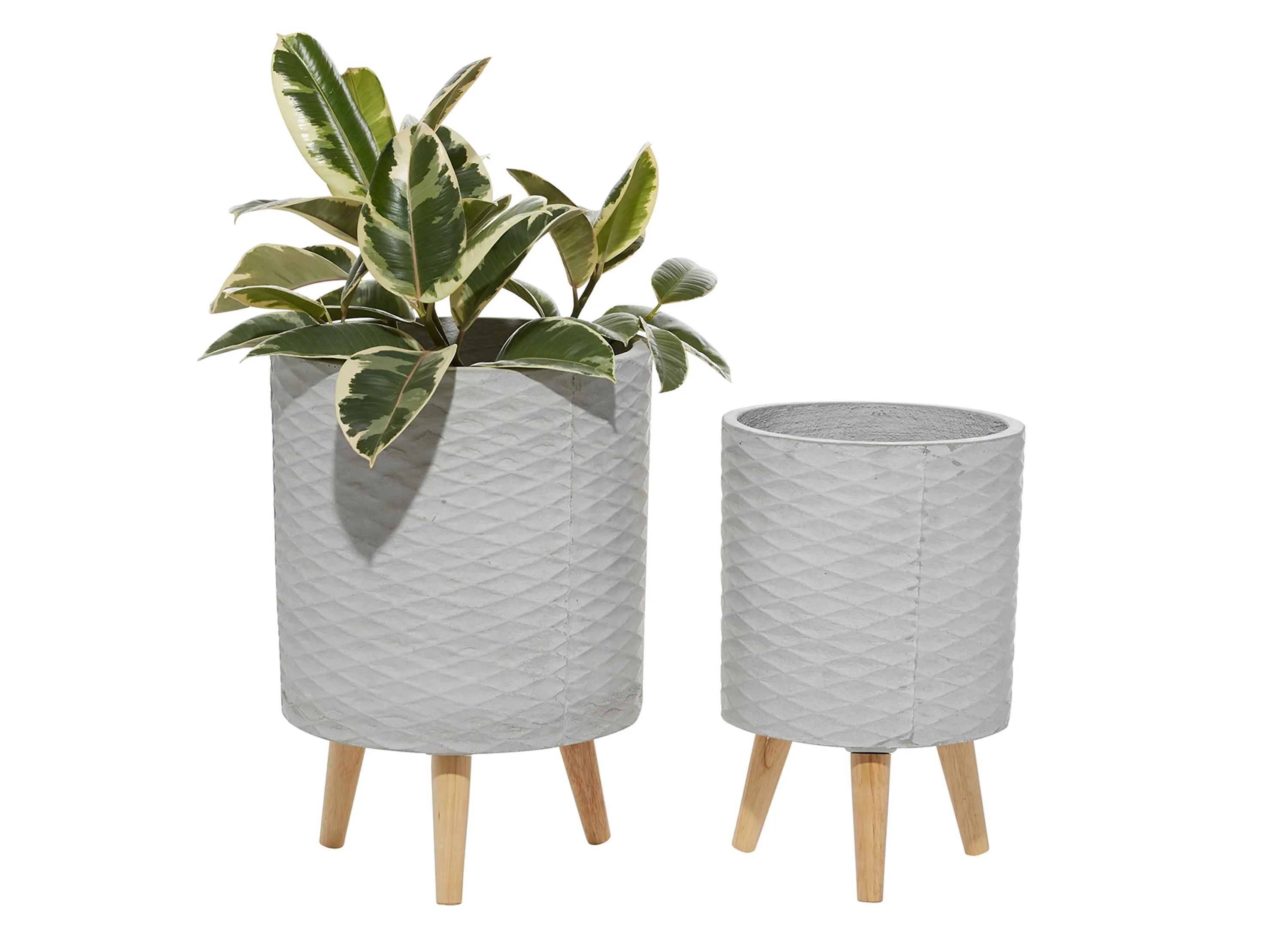 Ivy Collection Gollar Planter Set of 2