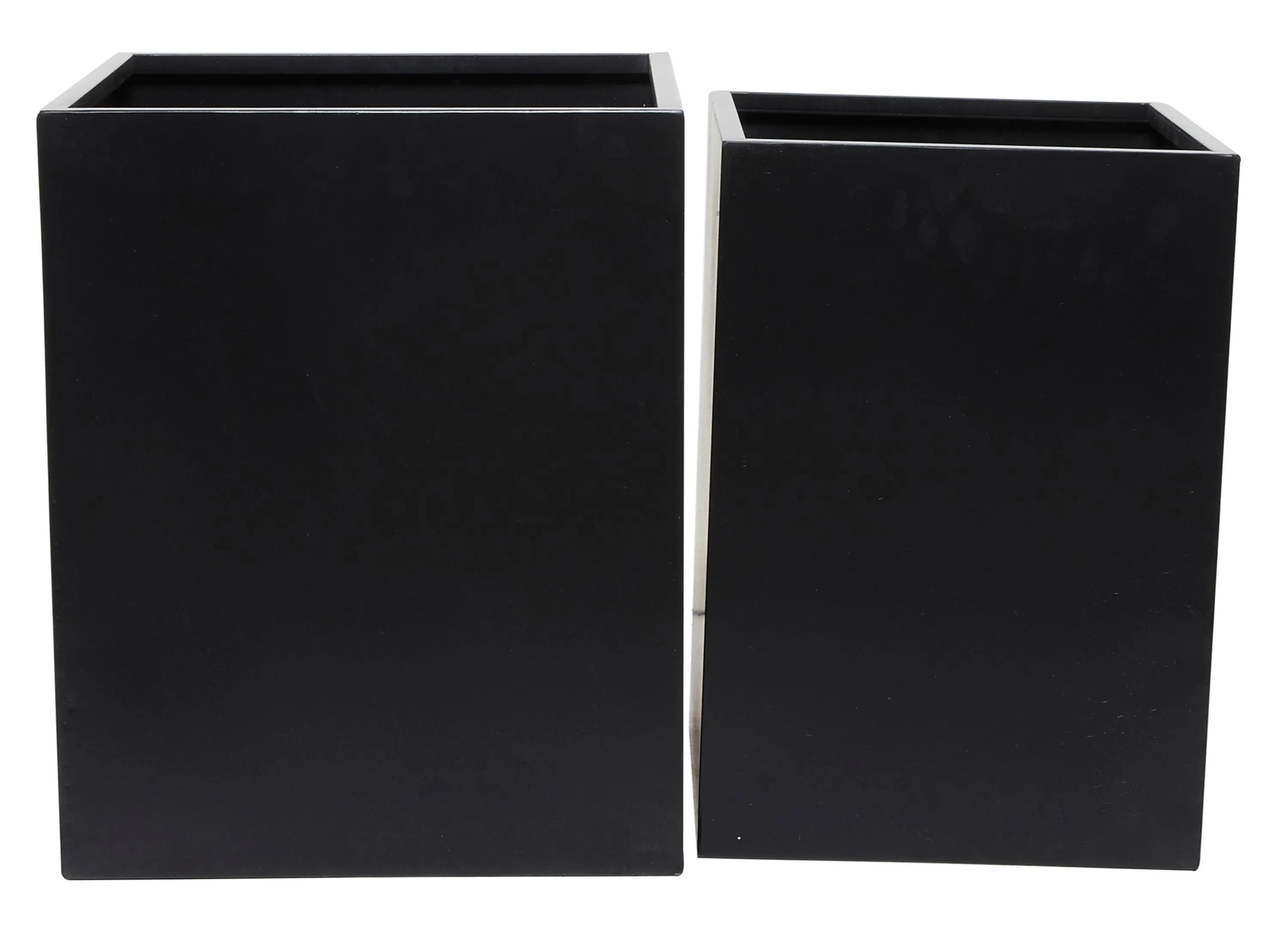 241328130 Ivy Collection Black Metal Planters Set of 2 sku 241328130