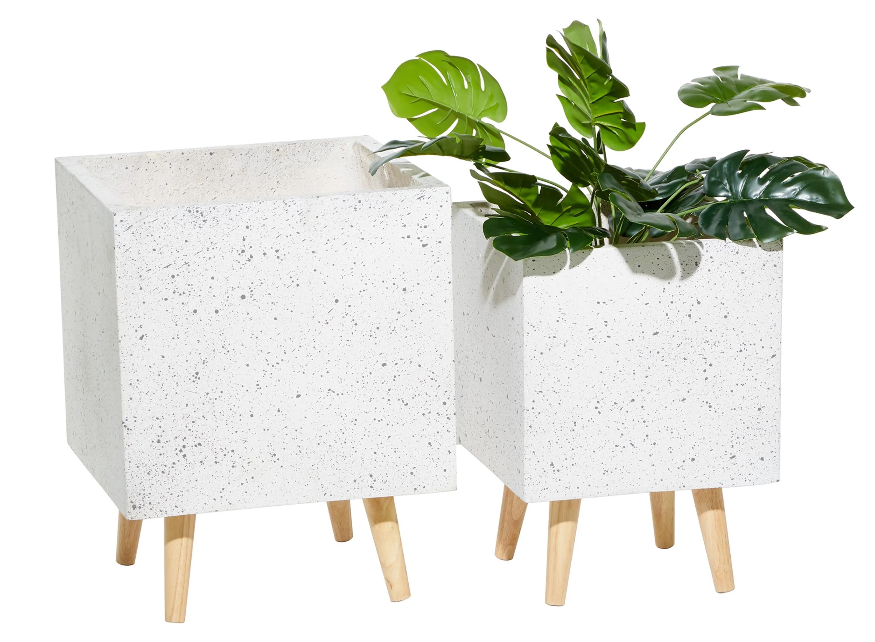 241328440 Ivy Collection Telangana Planter Set of 2 sku 241328440