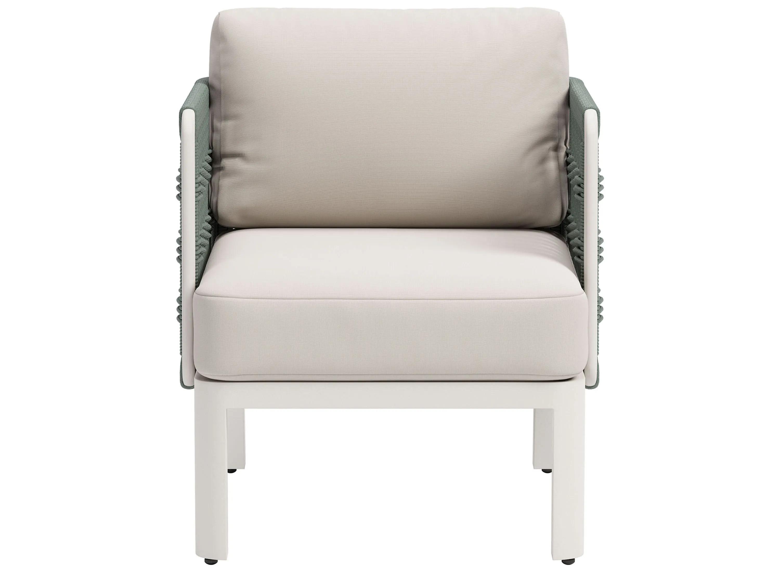 Bridgehampton White Performance Fabric Outdoor Arm Chair