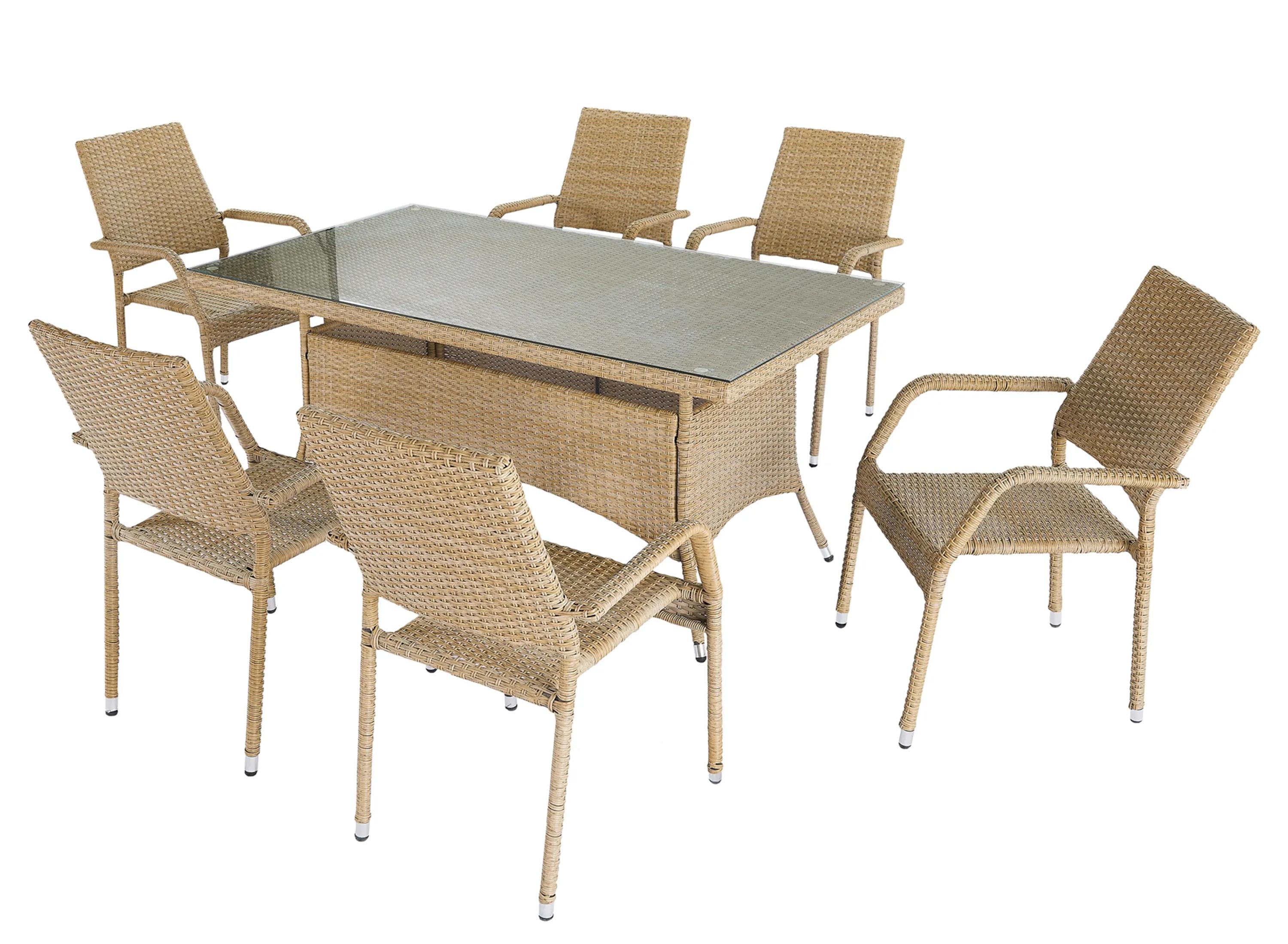 Genoa 7 Pc Outdoor Dining Set