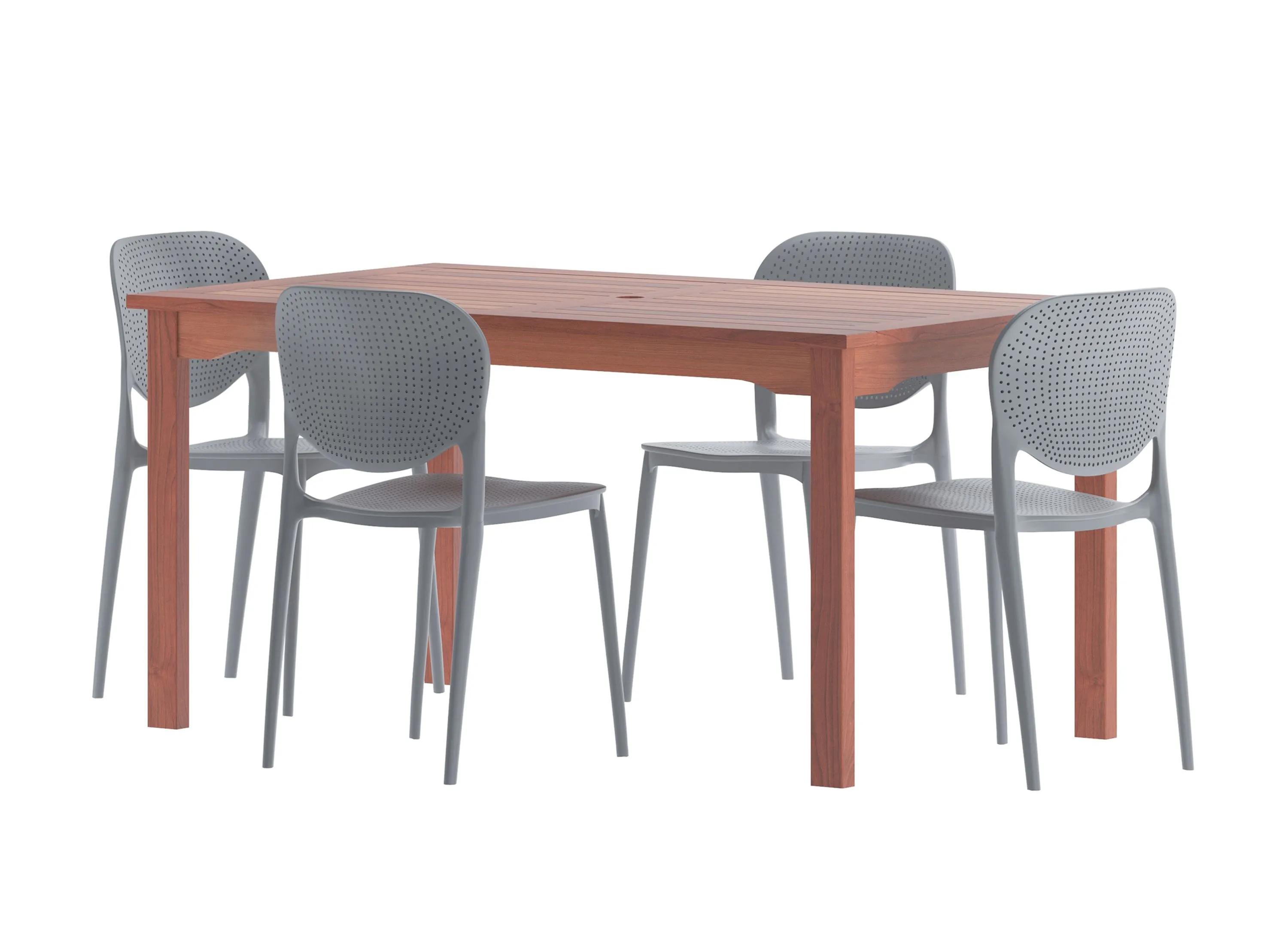 Amazonia Outdoor 5- pc. Eucalyptus Wood Dining Set