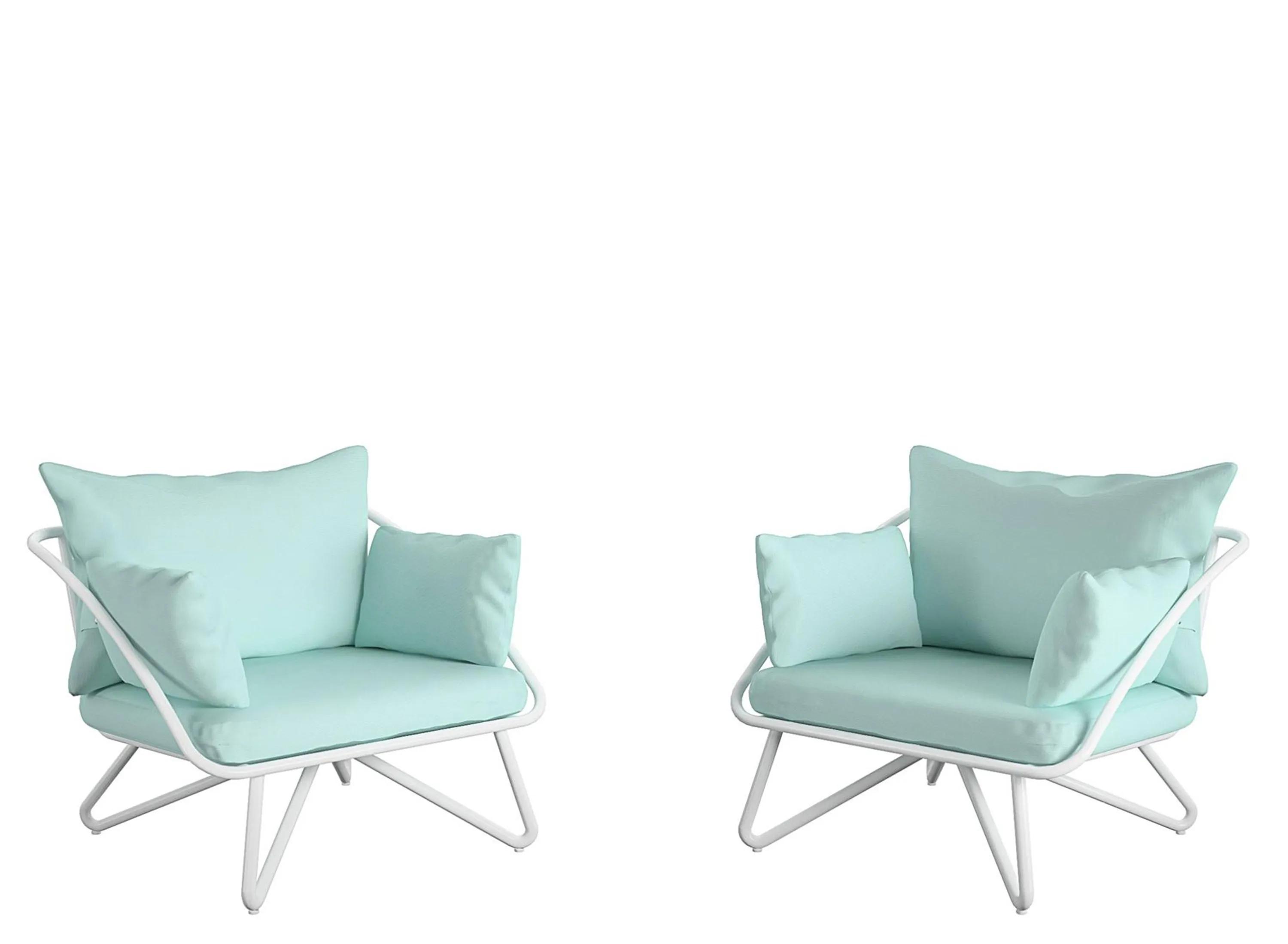 Novogratz Poolside Gossip Outdoor Teddi Lounge Chair - Set of 2