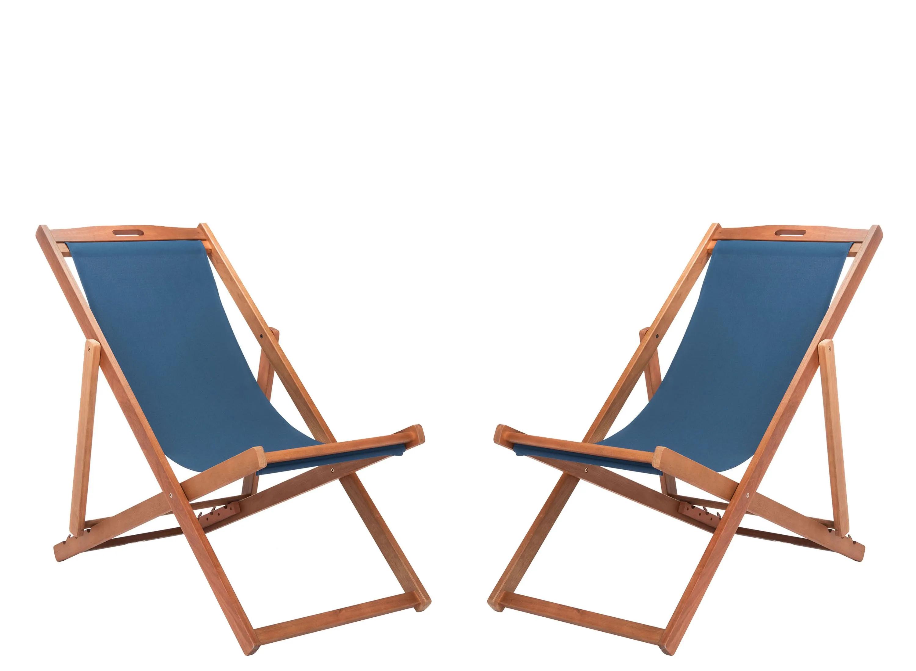 Loren Outdoor Sling Chair: Set of 2