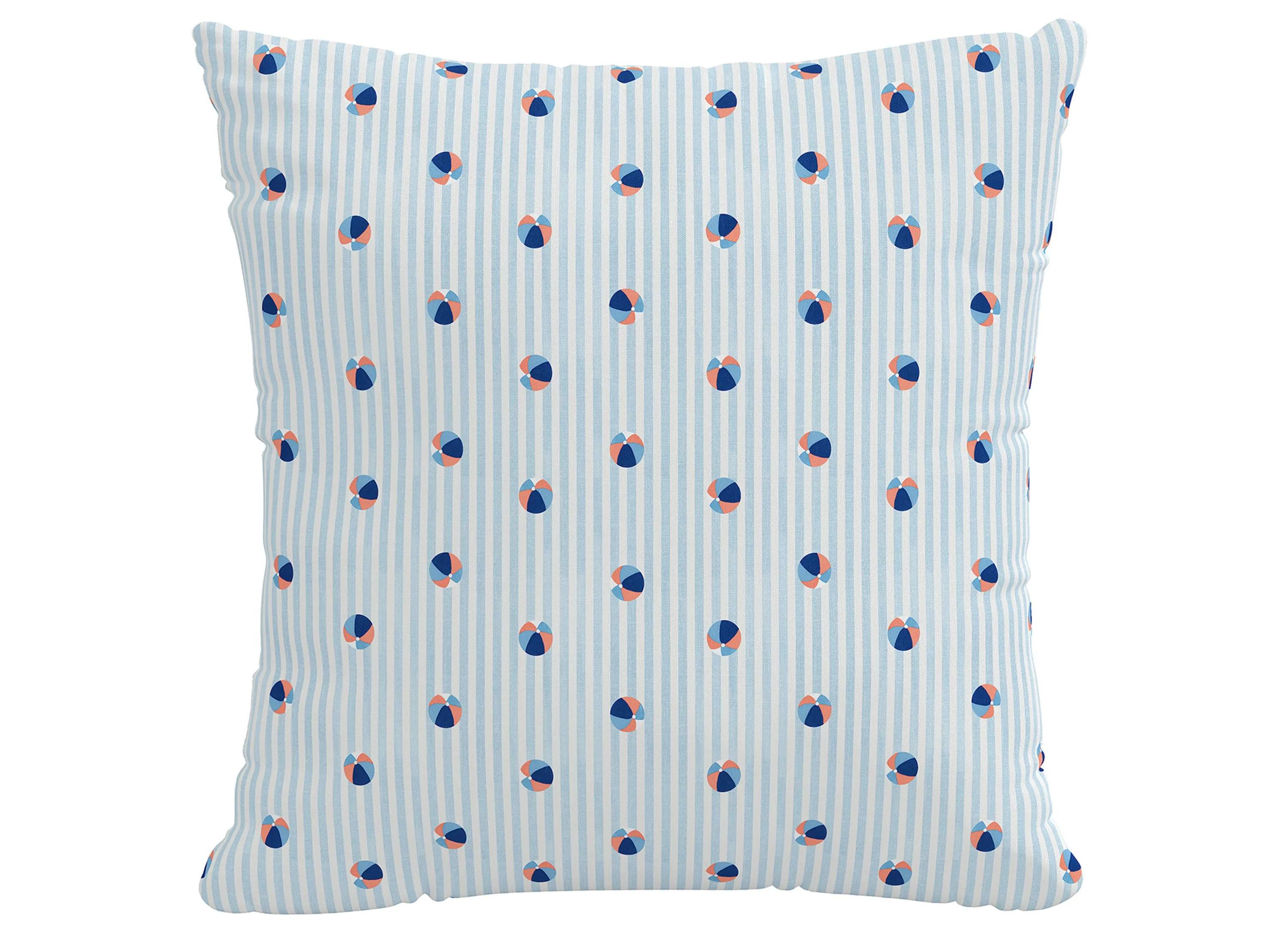 20 Outdoor Beach Ball Blue Pillow