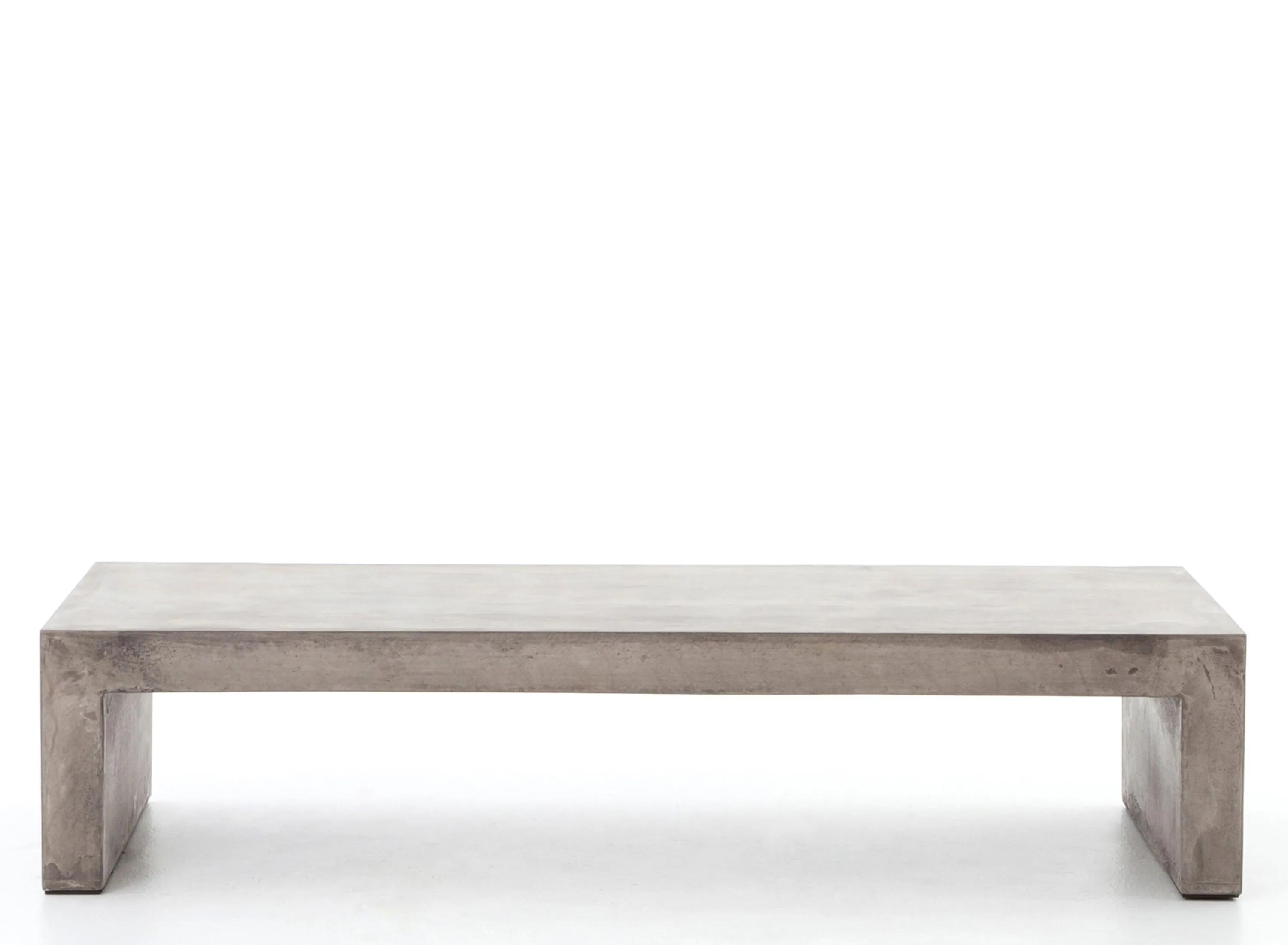 Bina Parish Rectangular Grey Concrete Coffee Table