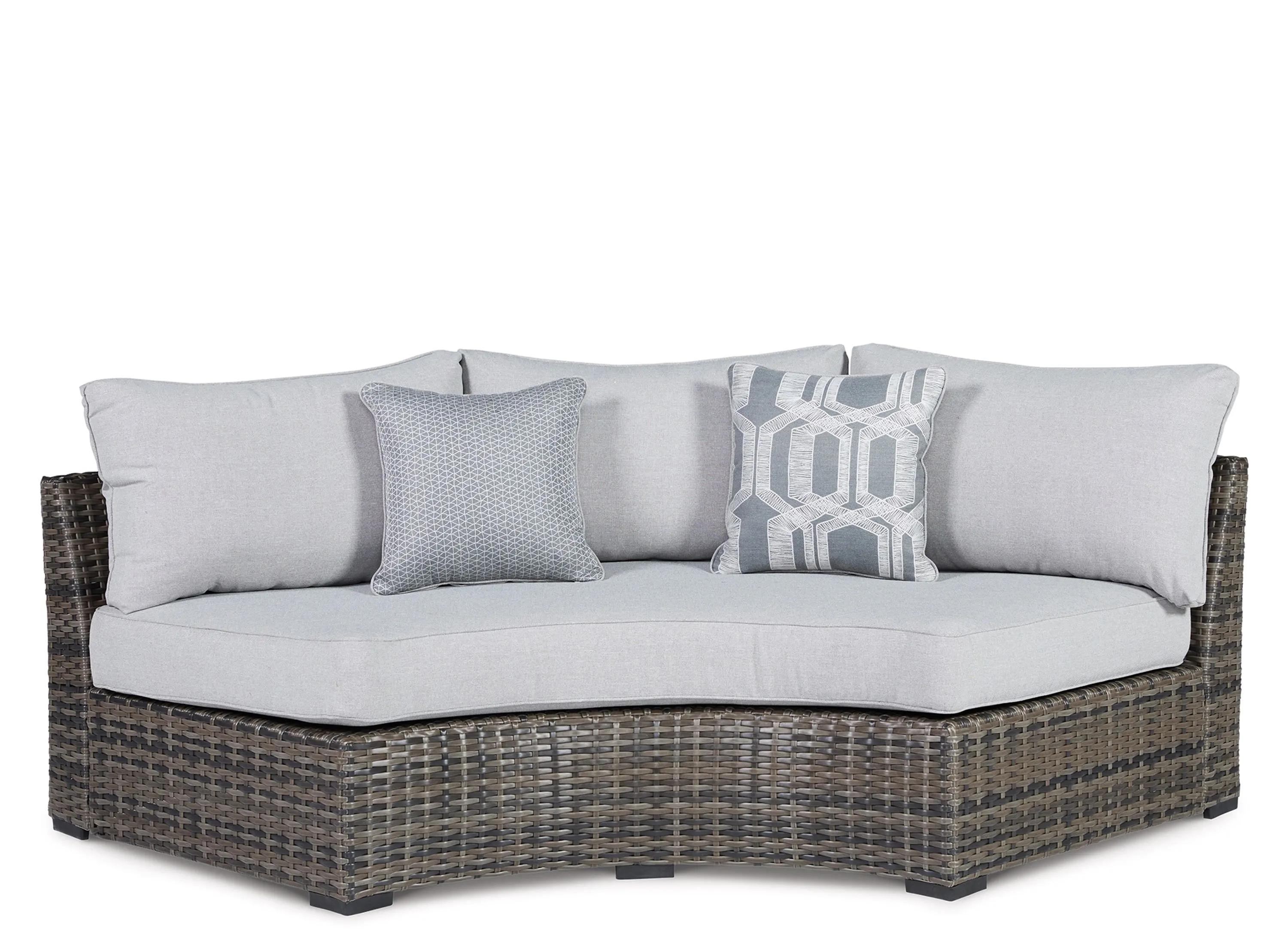 Harbor Court Curved Loveseat with Cushion