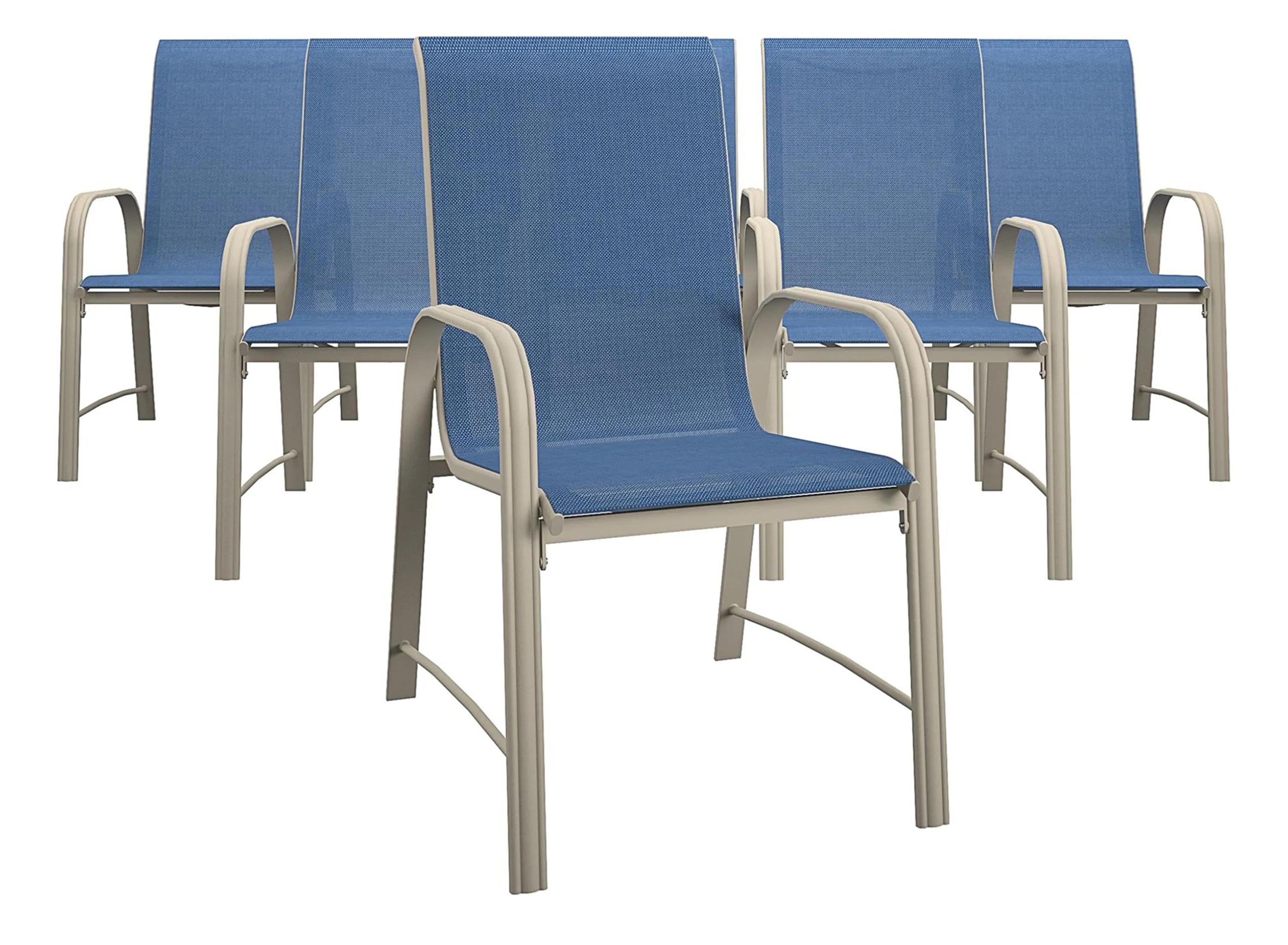 COSCO Outdoor Living Paloma Steel Patio Dining Chairs - Set of 6