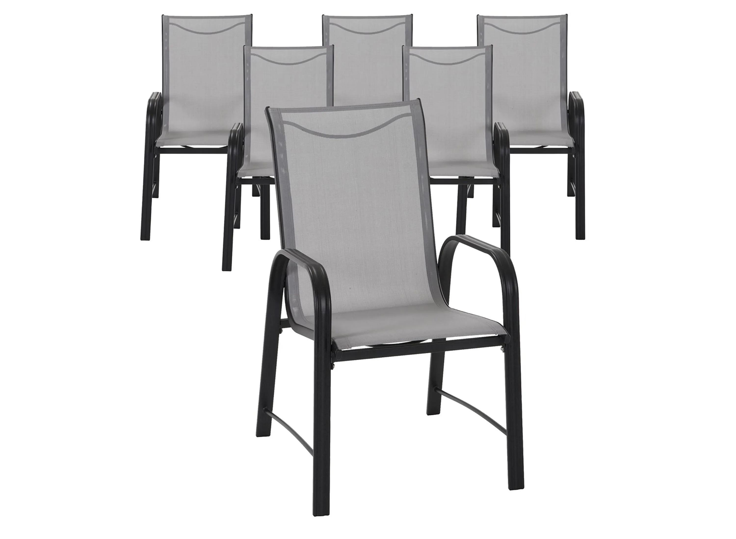 COSCO Outdoor Living Paloma Steel Patio Dining Chairs - Set of 6