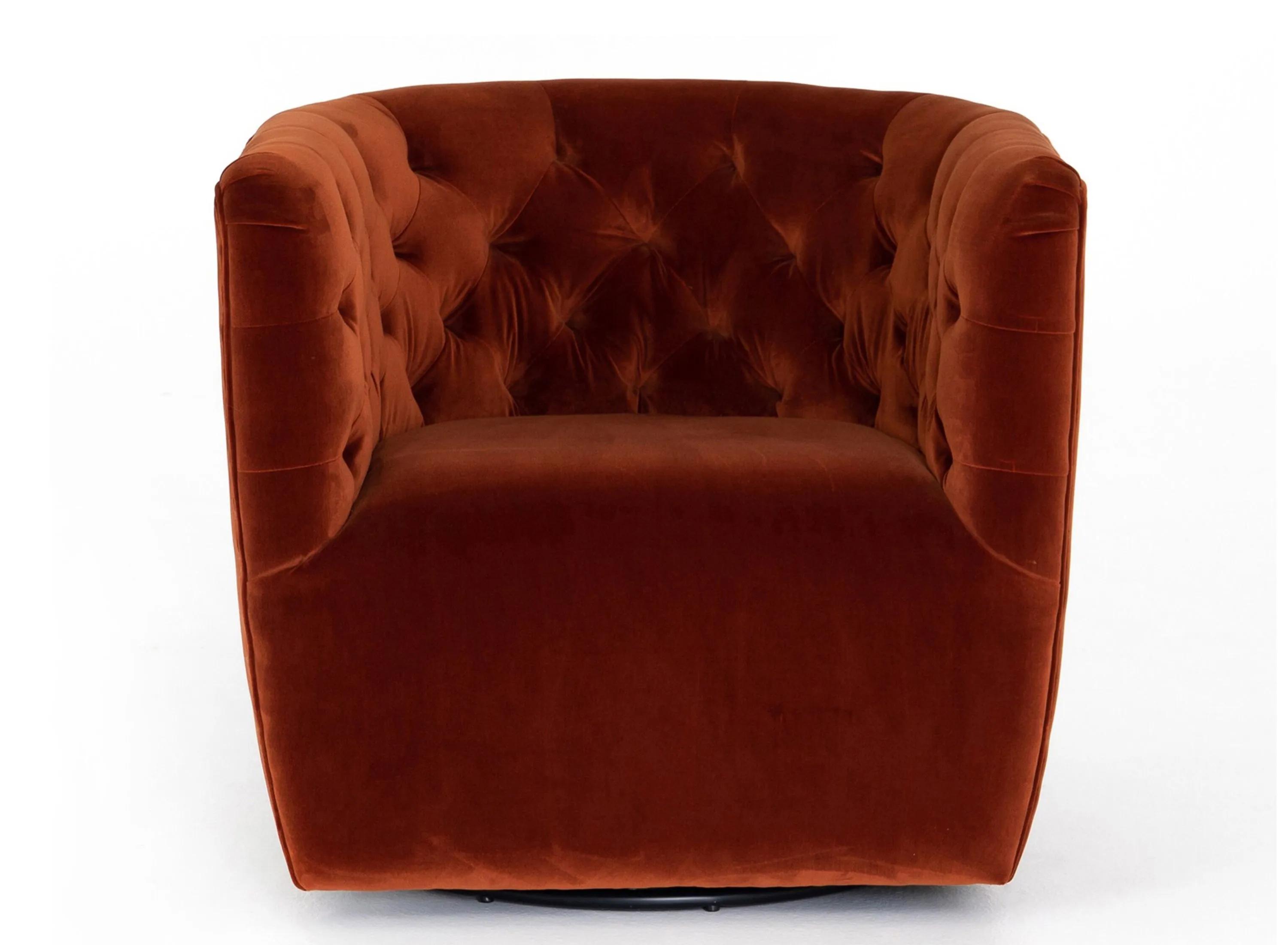 Kensington Swivel Red Accent Chair