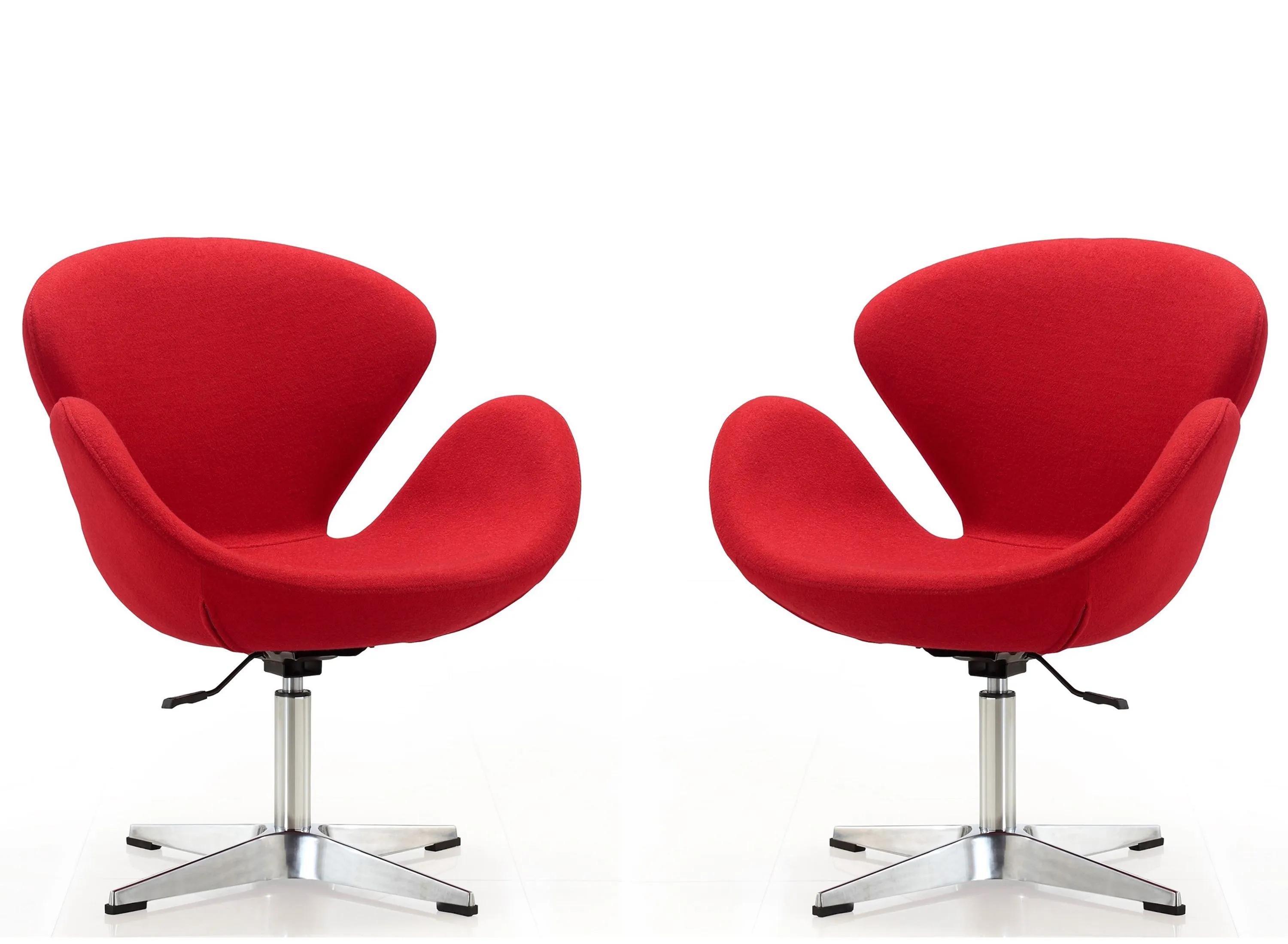 Raspberry Adjustable Swivel Chair (Set of 2)