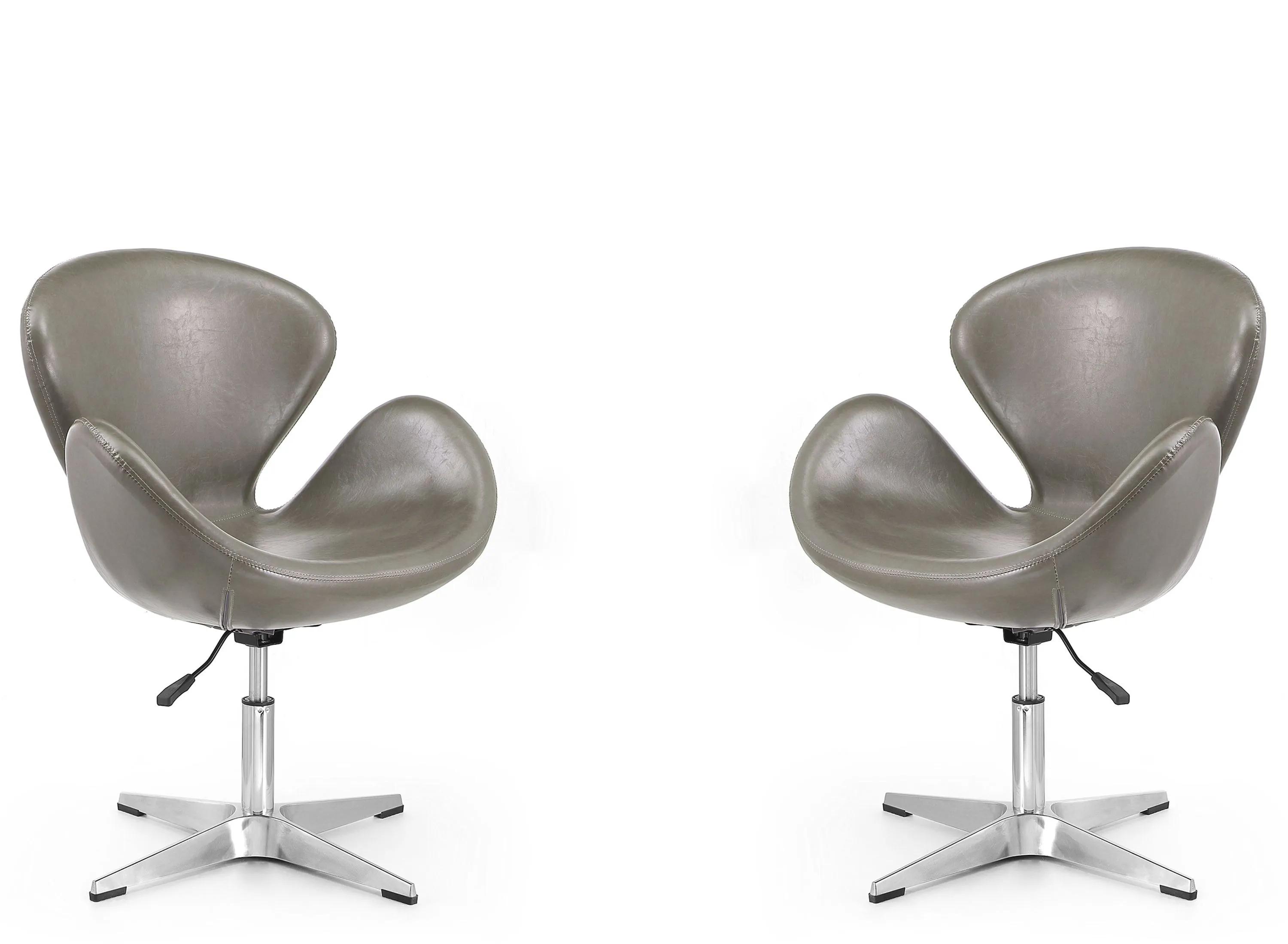 Raspberry Adjustable Swivel Chair (Set of 2)