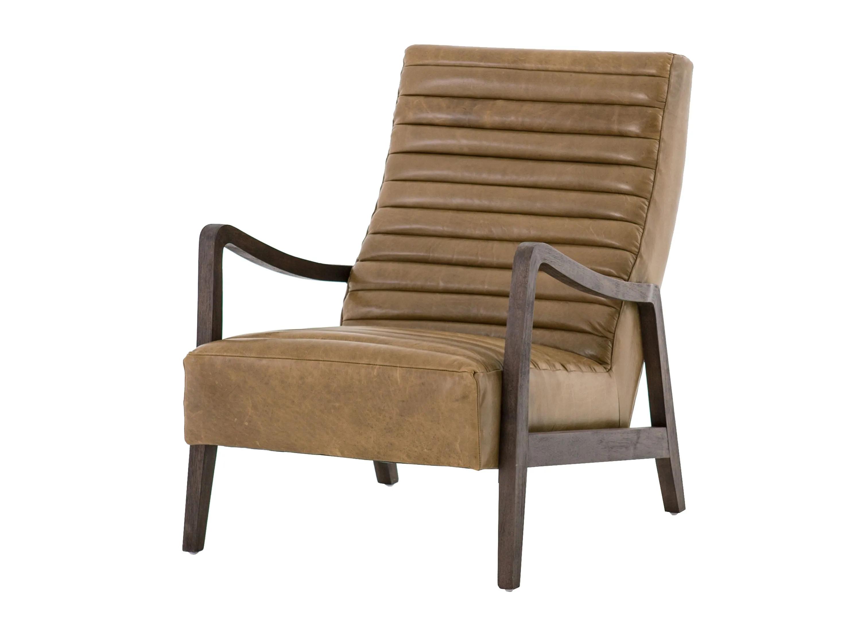 Kensington Chance Brown Leather Accent Chair