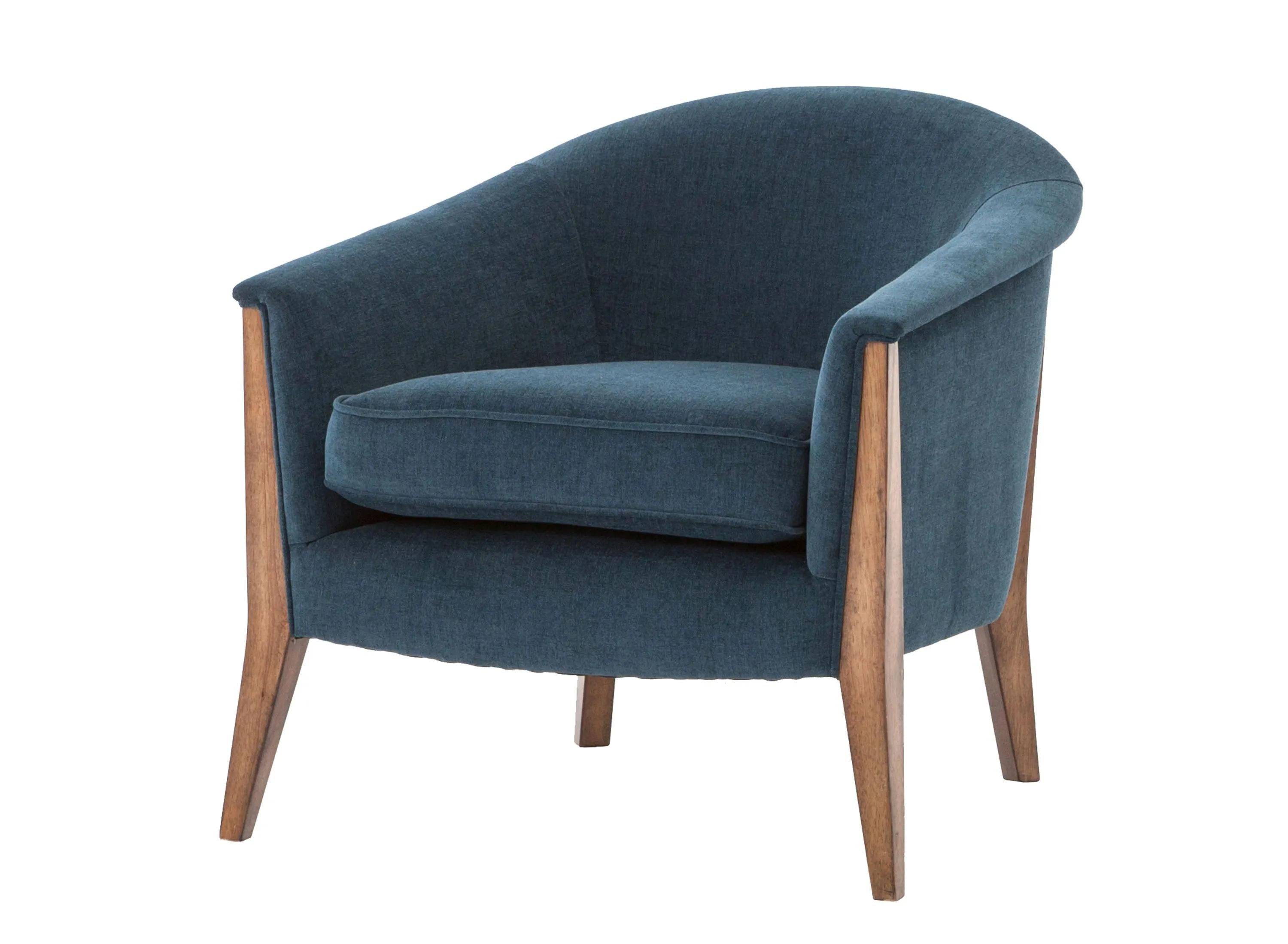 Kensington Nomad Blue Fabric Accent Chair