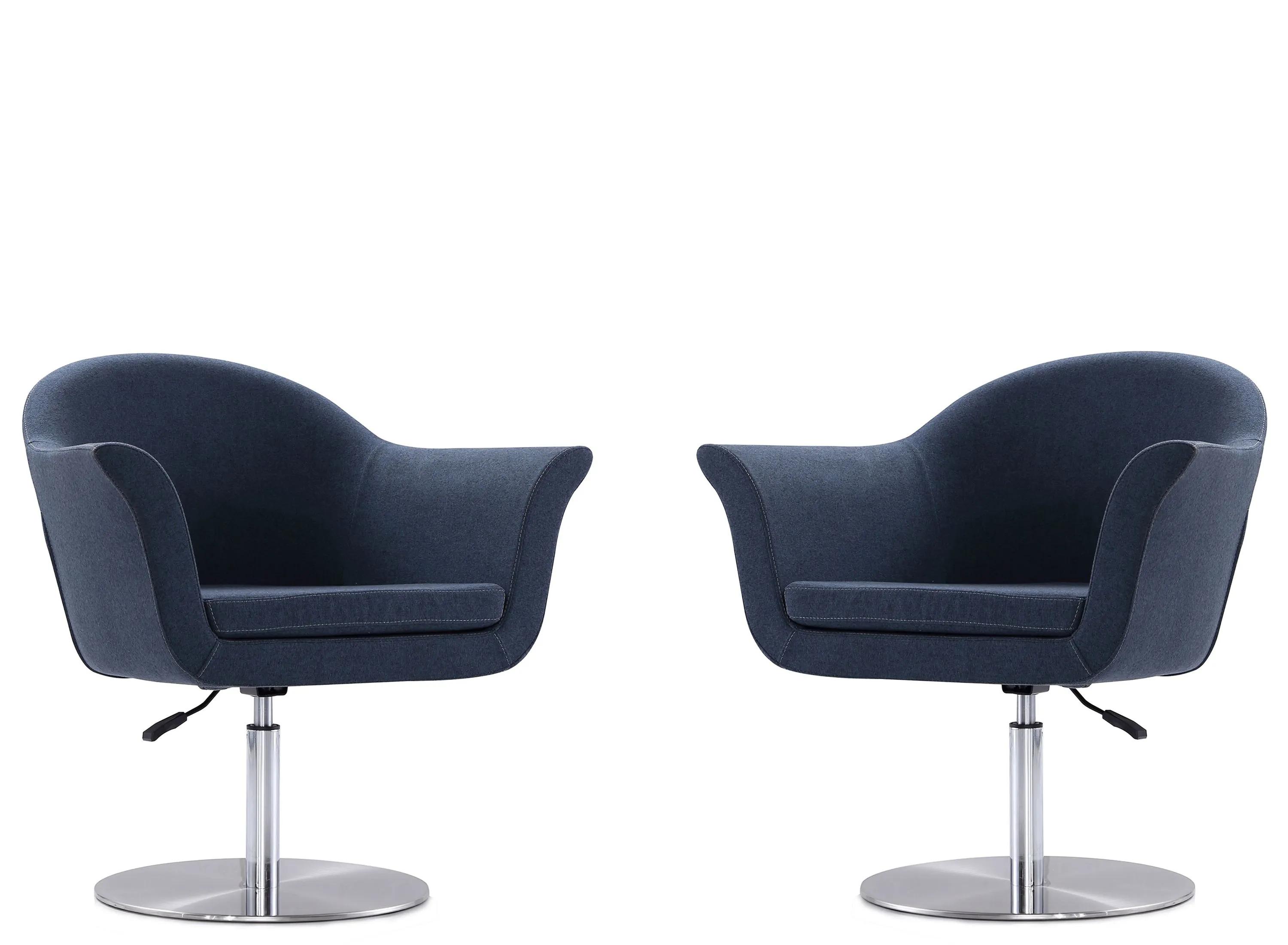 Voyager Swivel Adjustable Accent Chair (Set of 2)