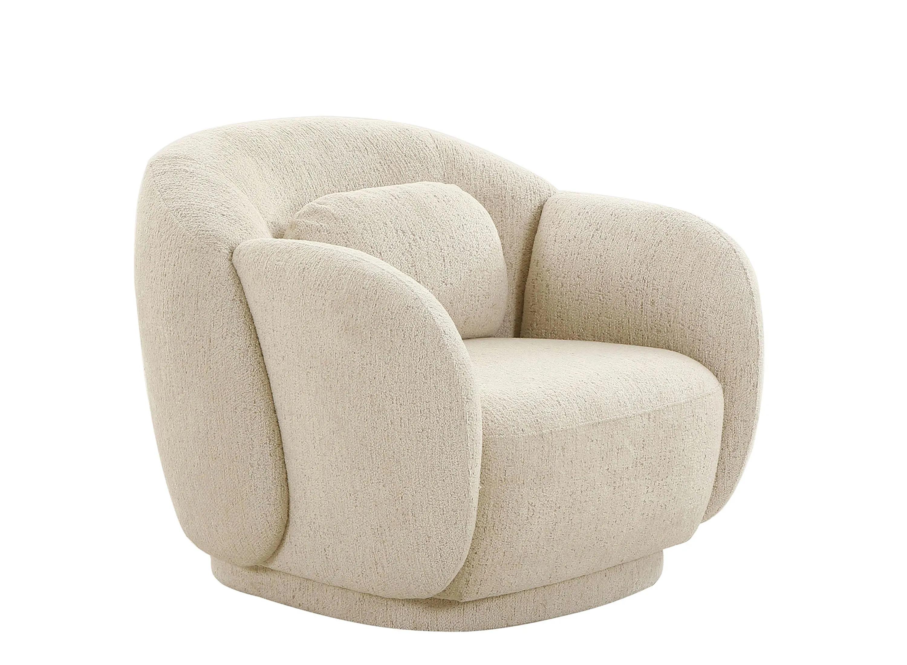 Misty Cream Boucle Accent Chair